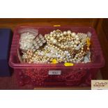 A box of costume jewellery