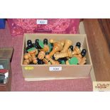 A Staunton pattern wooden chess set in box