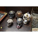A quantity of model skulls