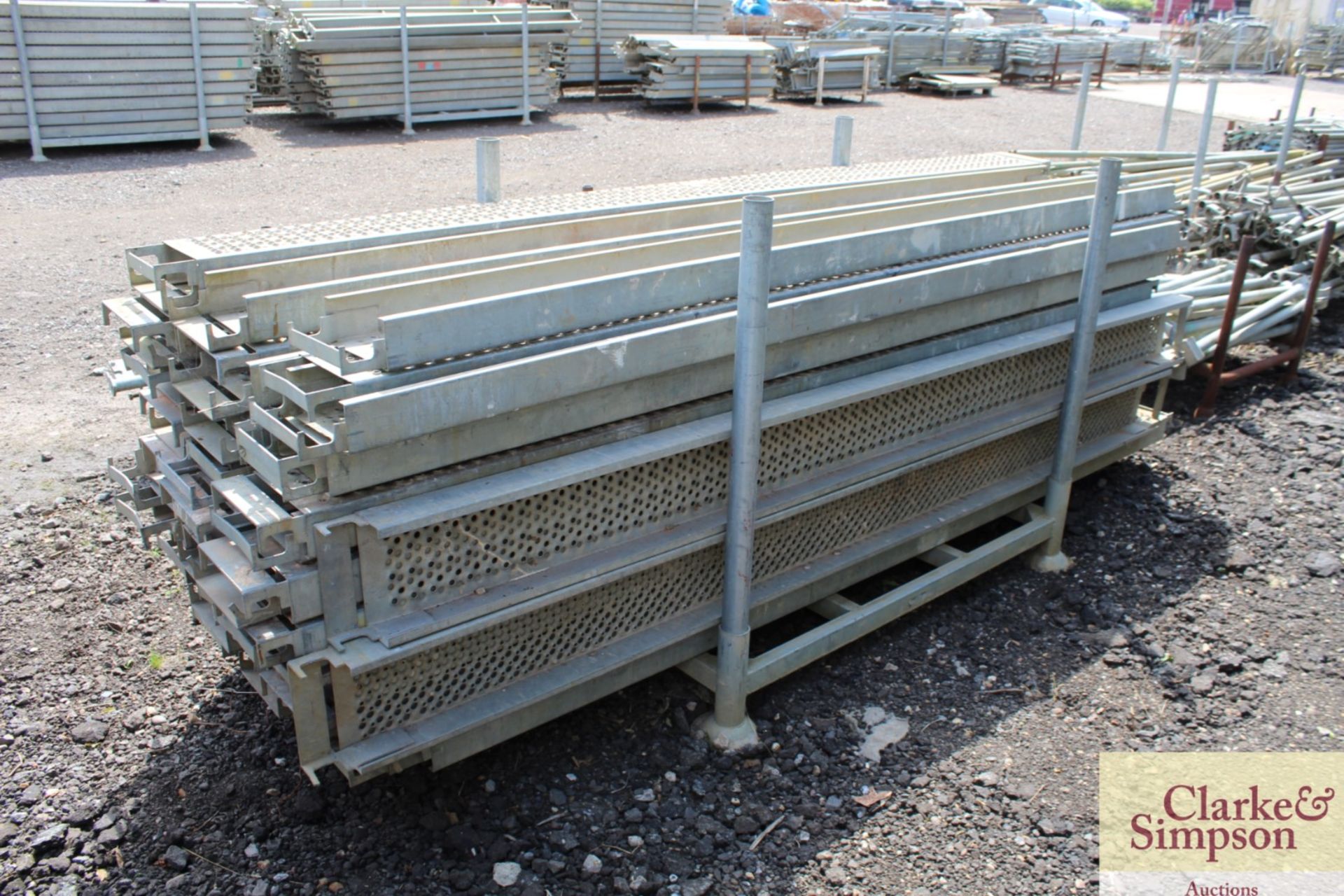 Stillage of Haki Scaffolding Steel Planks. Mainly 3050. - Image 3 of 6