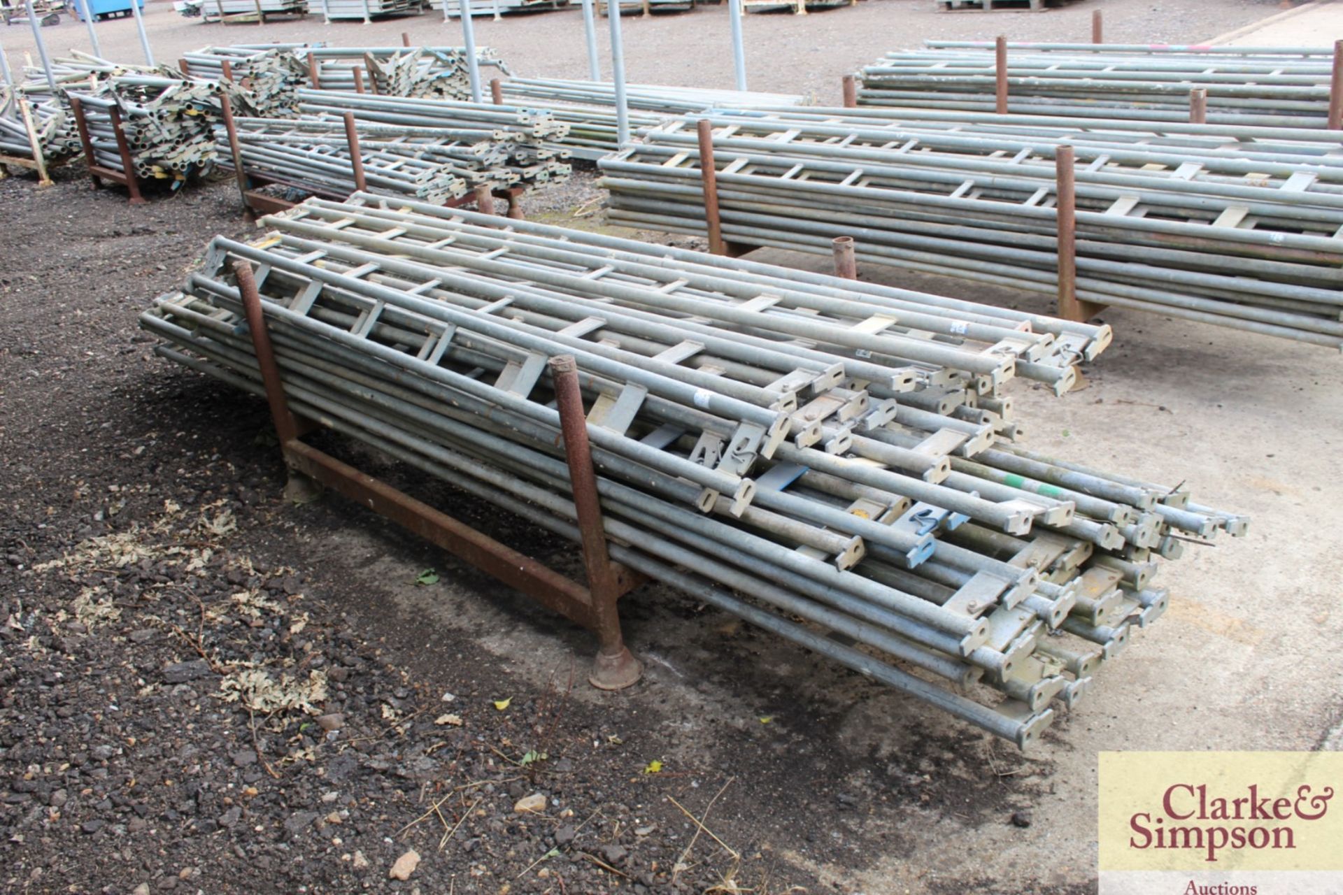 Stillage of mixed Haki Scaffolding Ledger Beams. - Image 4 of 6