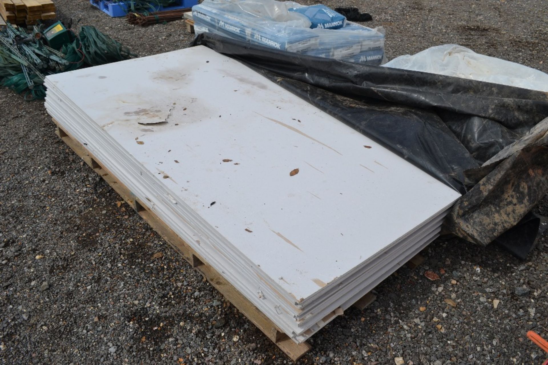 Quantity of plasterboard. Some water damage to top boards. - Image 2 of 2