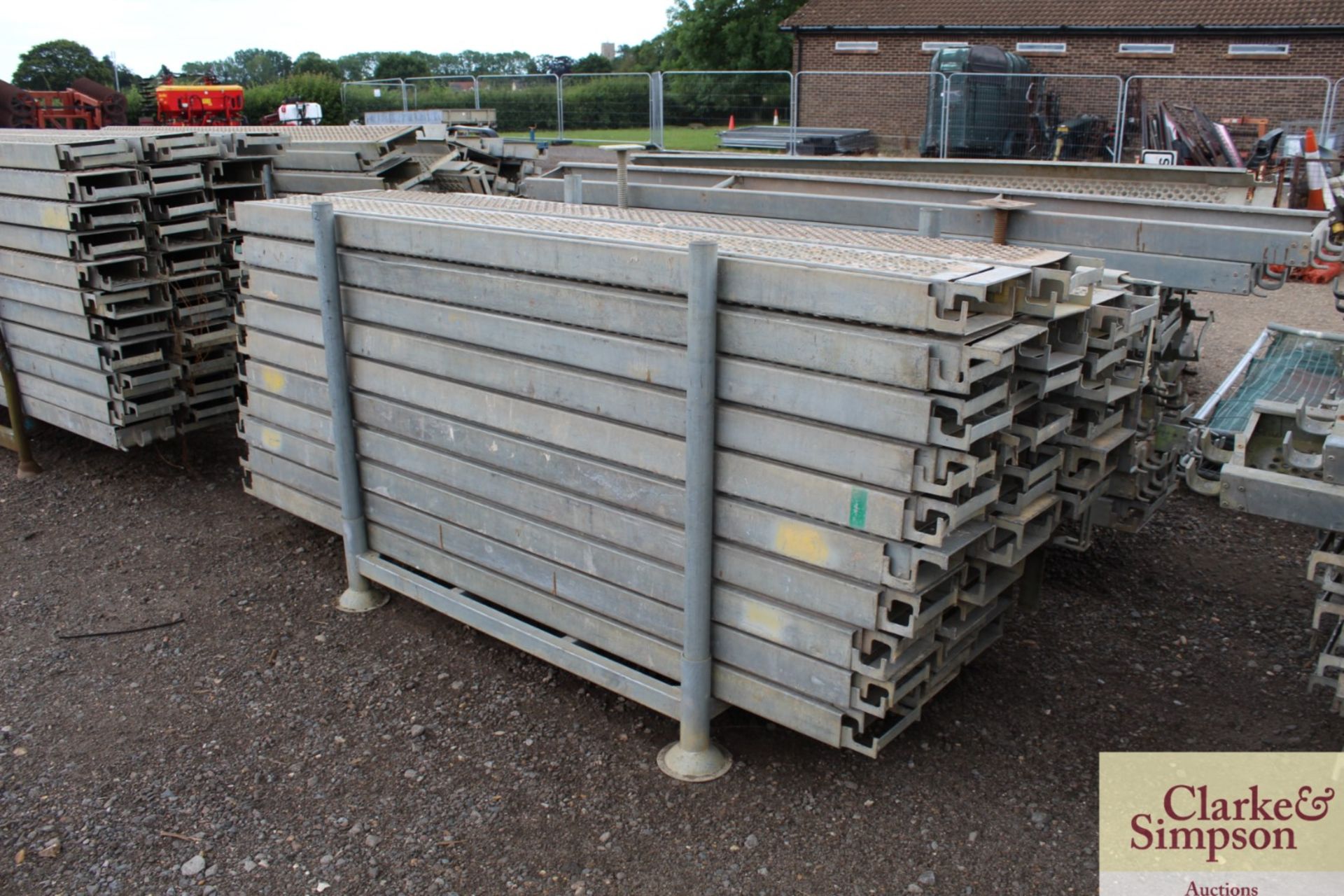Stillage of Haki Scaffolding Steel Planks. Mainly 2500. - Image 2 of 6