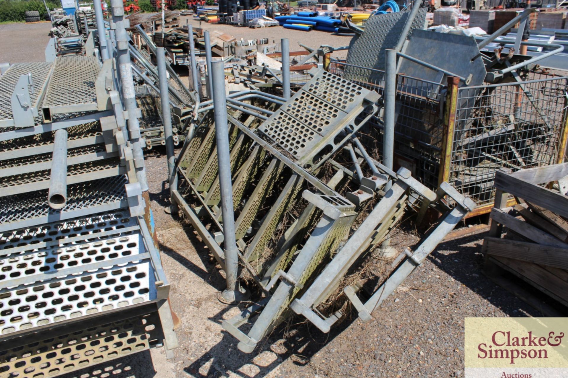 Stillage of Haki Scaffolding Staircase components.