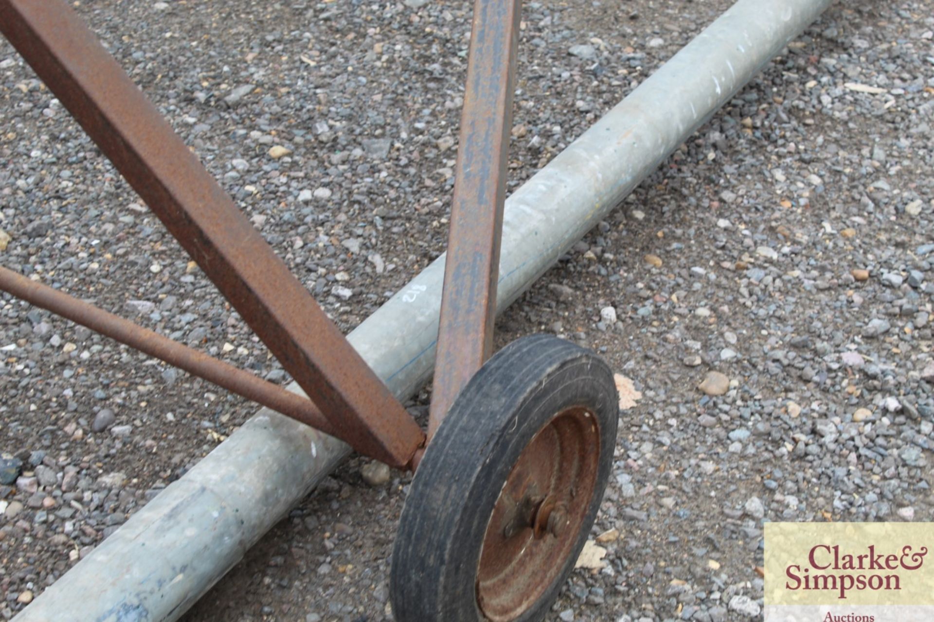 4in 15ft auger and 6in auger on tripod. - Image 10 of 13