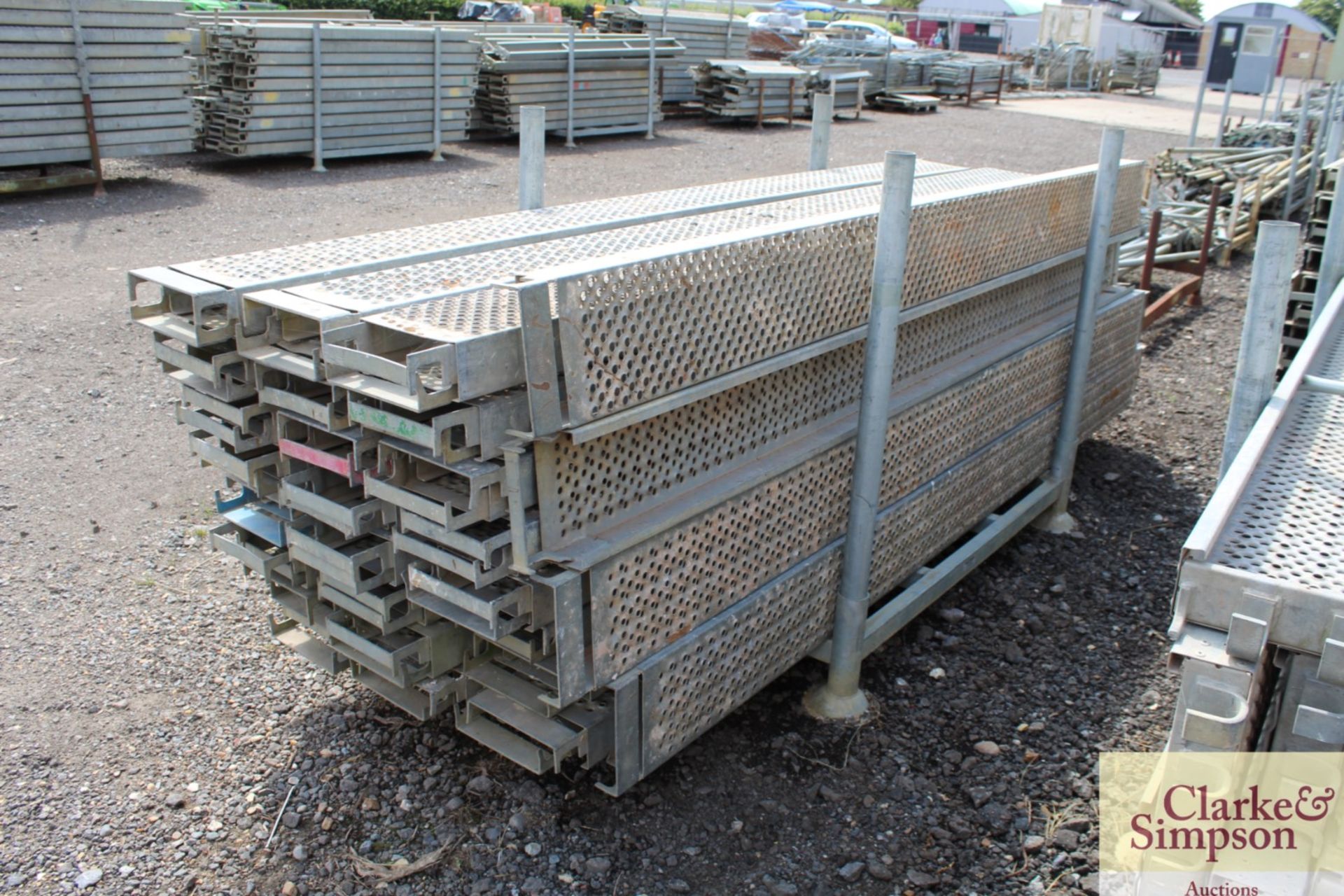 Stillage of Haki Scaffolding Steel Planks. Mainly 3050. - Image 3 of 6