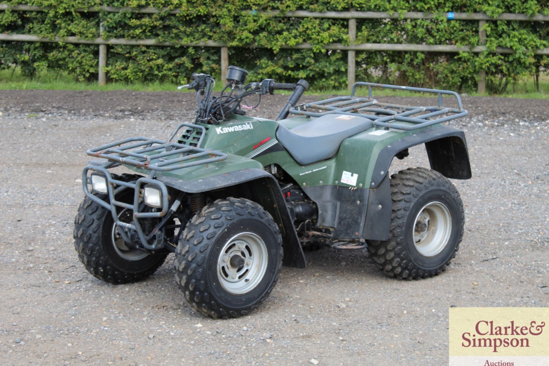 **CATALOGUE CHANGE** Kawasaki KLF 300B 2WD quad bike. 1,111 miles. 2005. Owned from new. Has