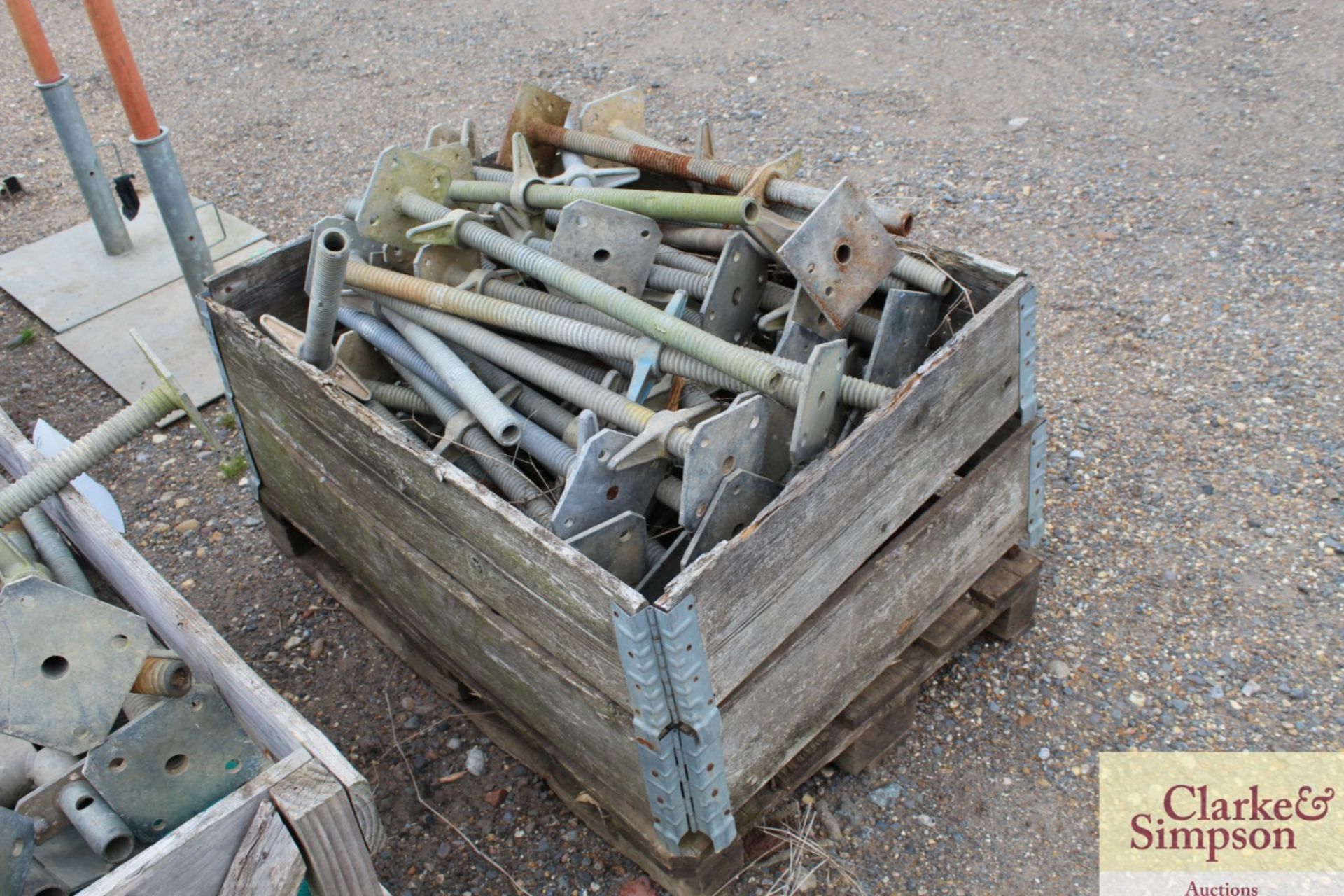 Stillage of Haki Scaffolding Base Jacks. - Image 2 of 3