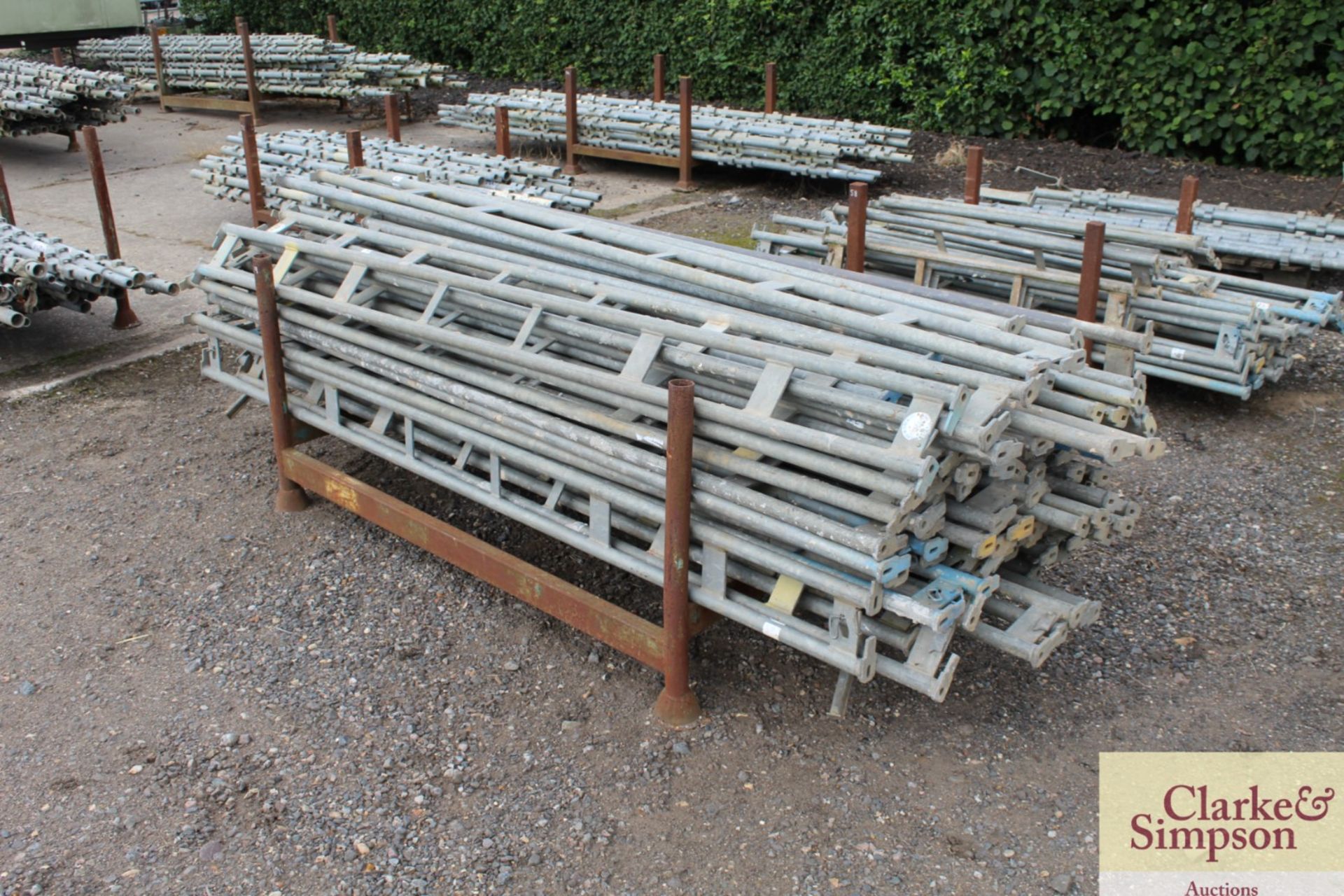 Stillage of Haki Scaffolding Ledger Beams. Mainly 2500. - Image 2 of 6