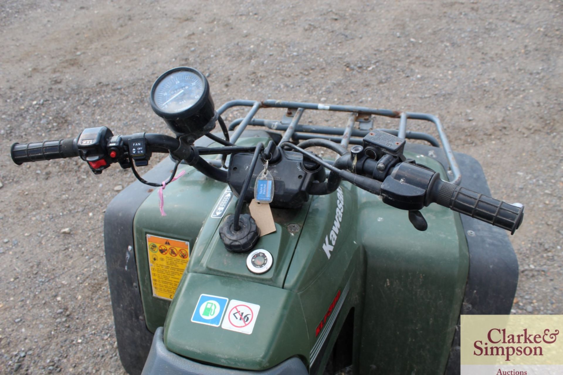 **CATALOGUE CHANGE** Kawasaki KLF 300B 2WD quad bike. 1,111 miles. 2005. Owned from new. Has - Image 16 of 17