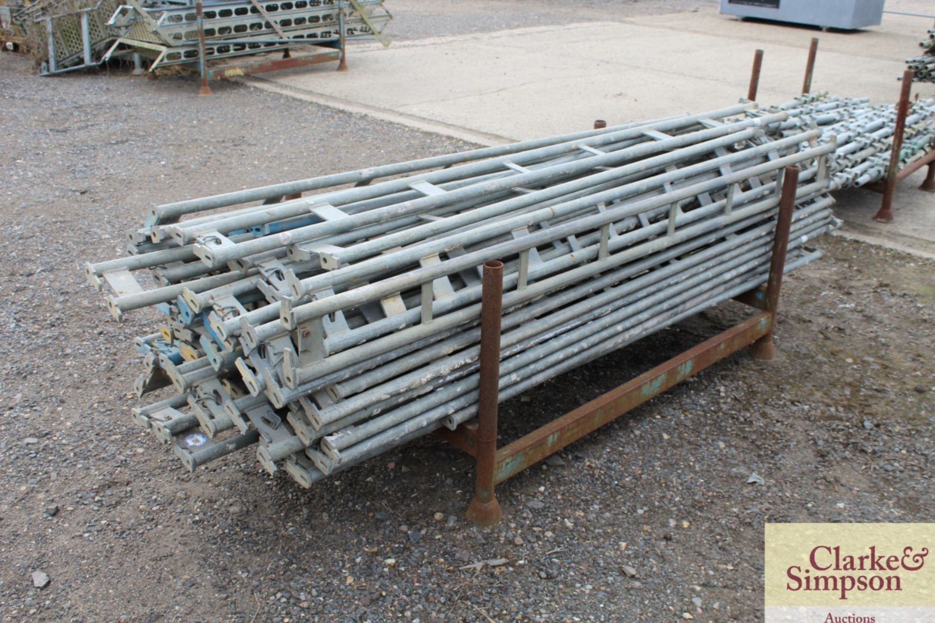 Stillage of Haki Scaffolding Ledger Beams. Mainly 2500. - Image 3 of 6