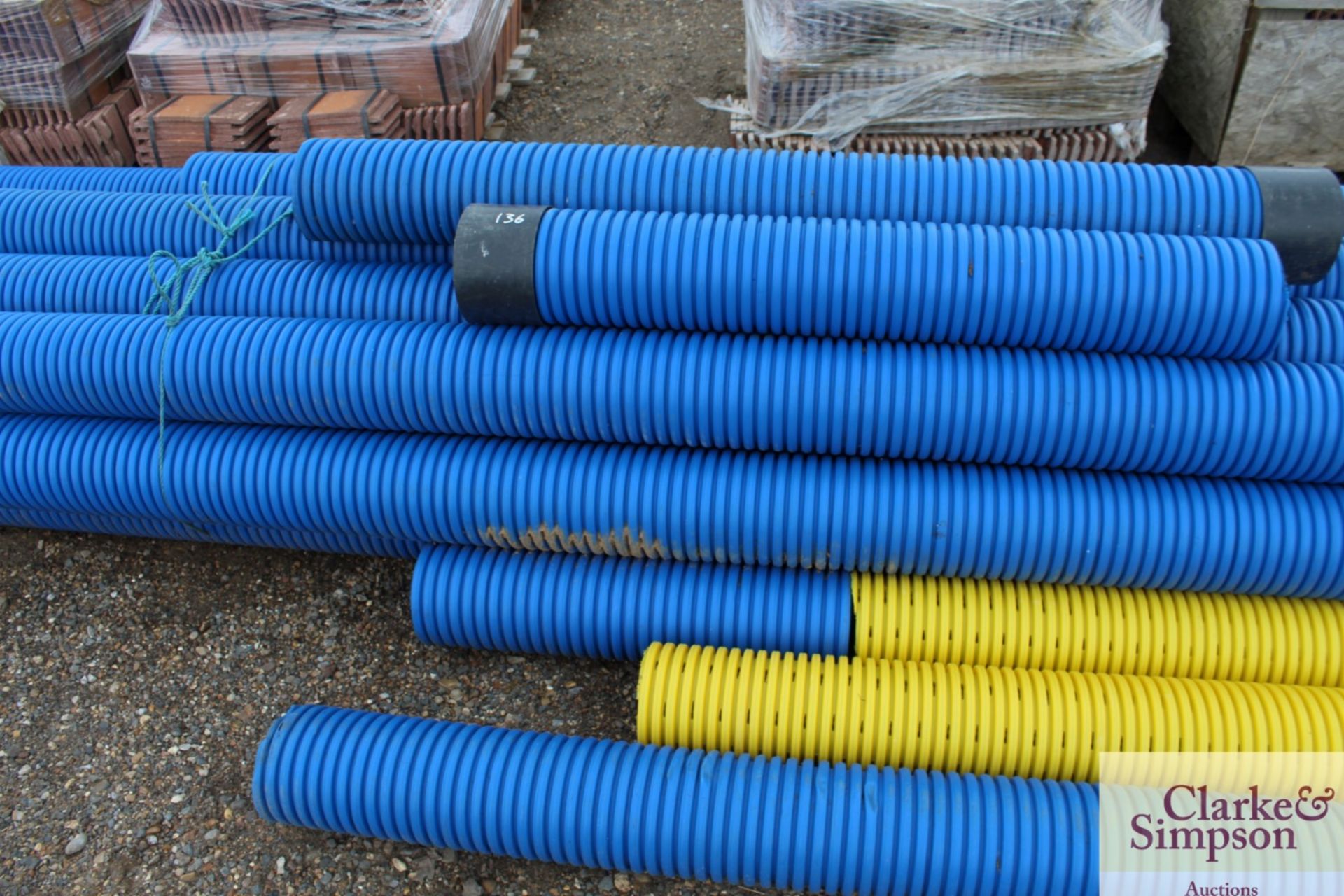 Quantity of 6in double walled drainage pipes. - Image 4 of 7