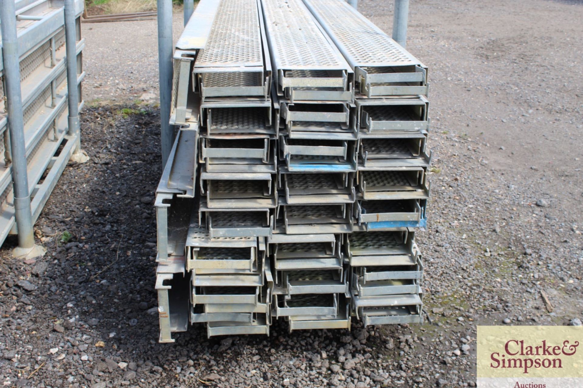 Stillage of Haki Scaffolding Steel Planks. Mainly 3050. - Image 5 of 6