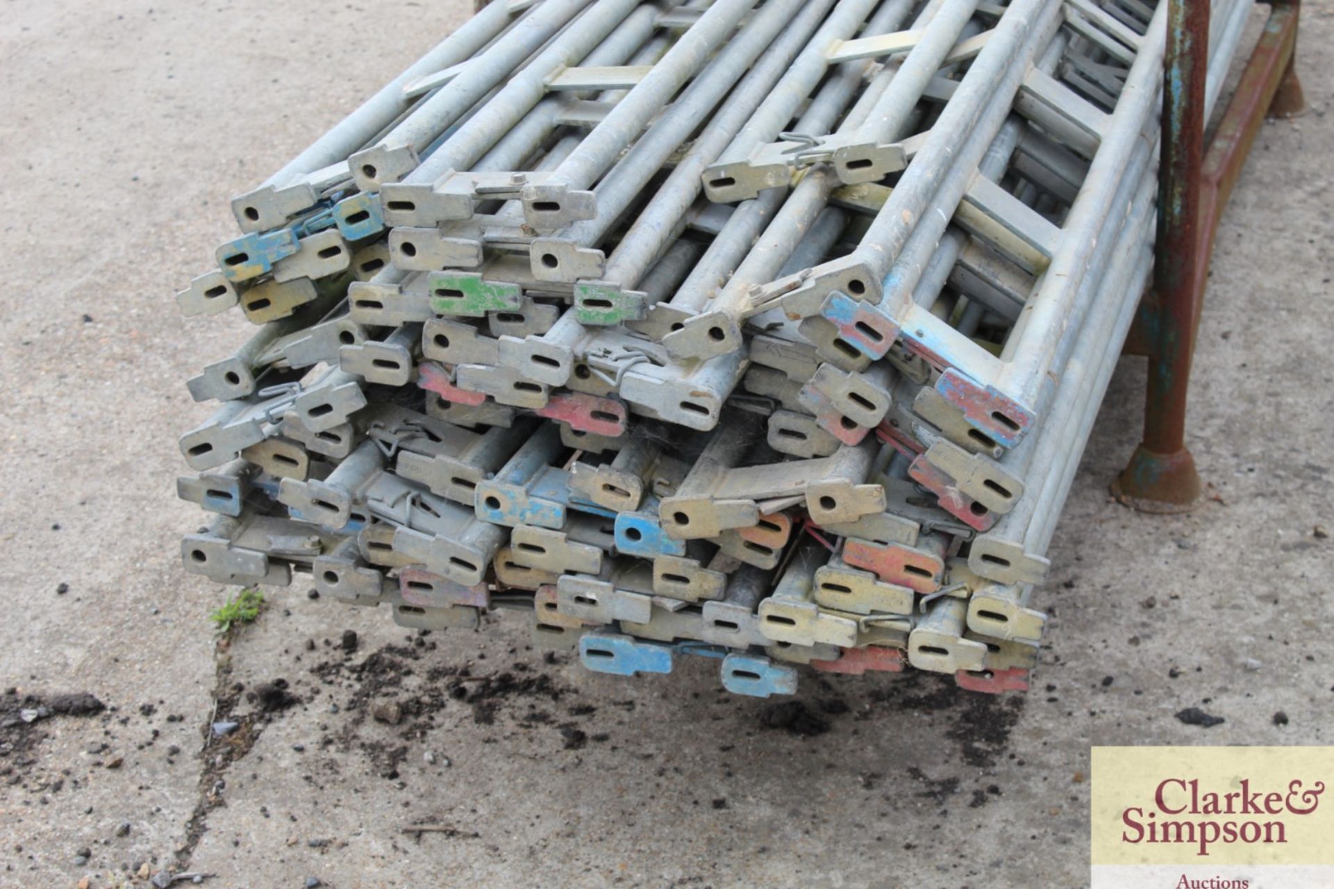 Stillage of Haki Scaffolding Ledger Beams. Mainly 3050. - Image 6 of 6