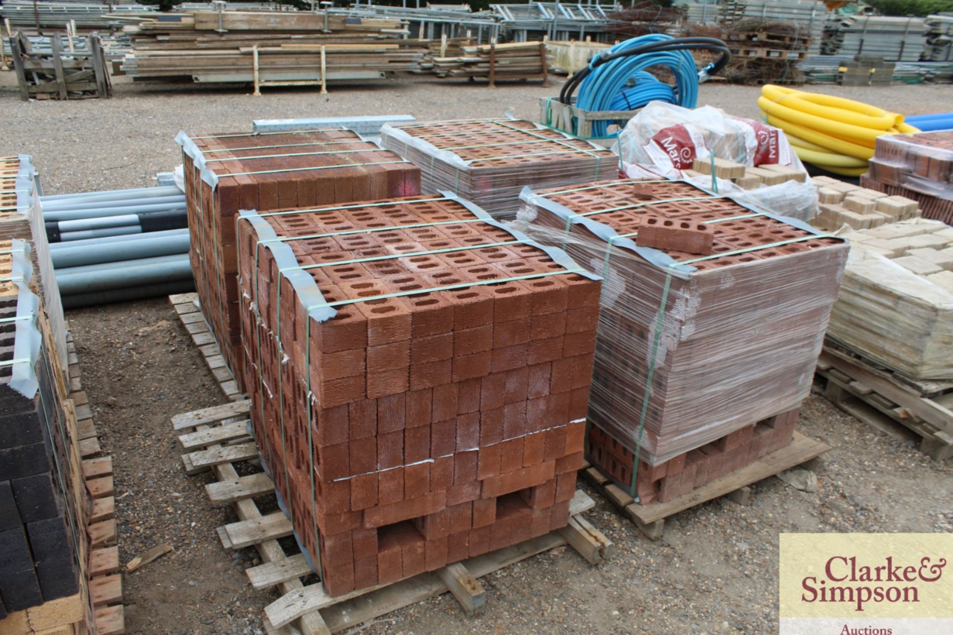 3x packs of red rustic regrade bricks.