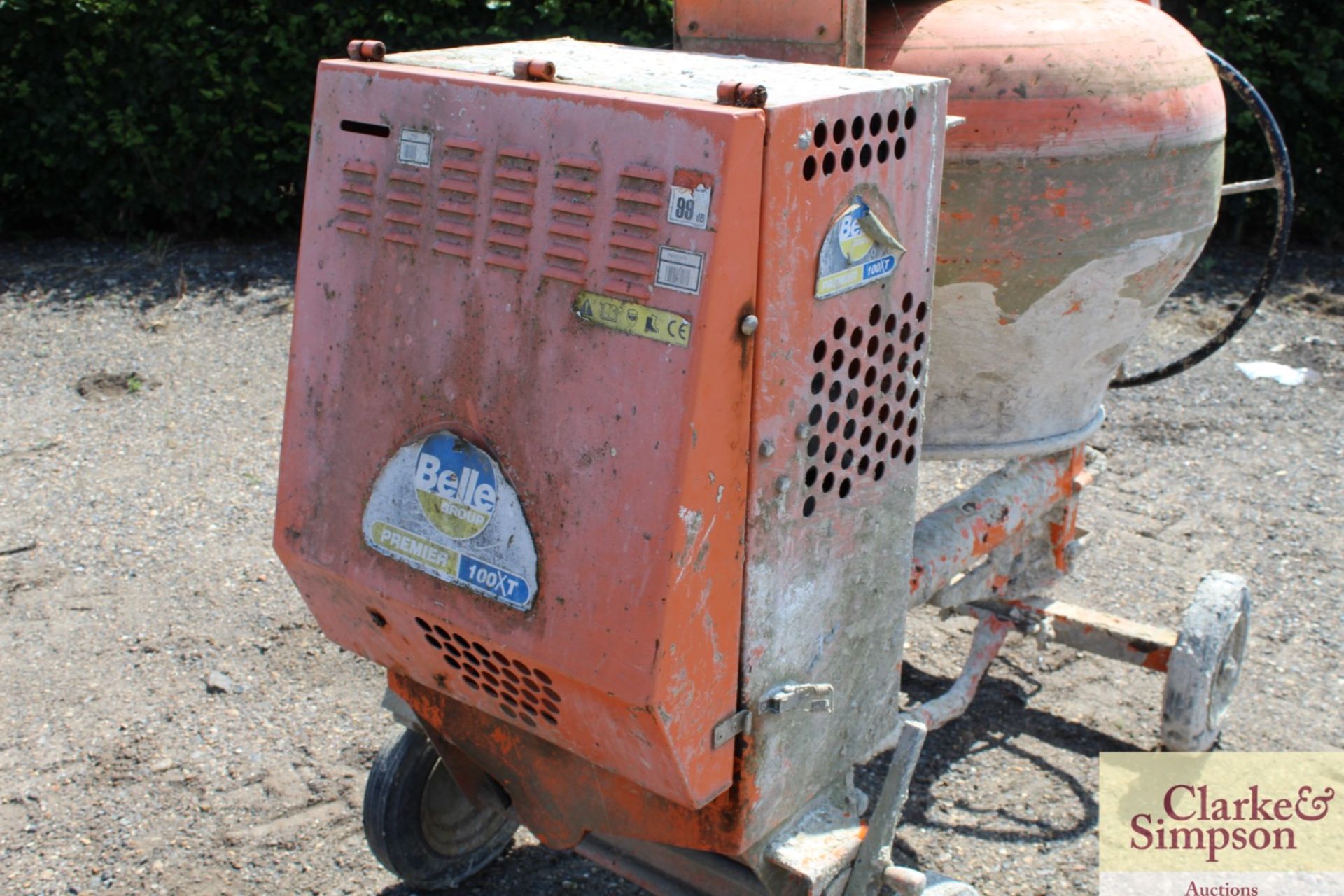 Belle Premier 100XT PM20 site cement mixer. 2013. - Image 10 of 15