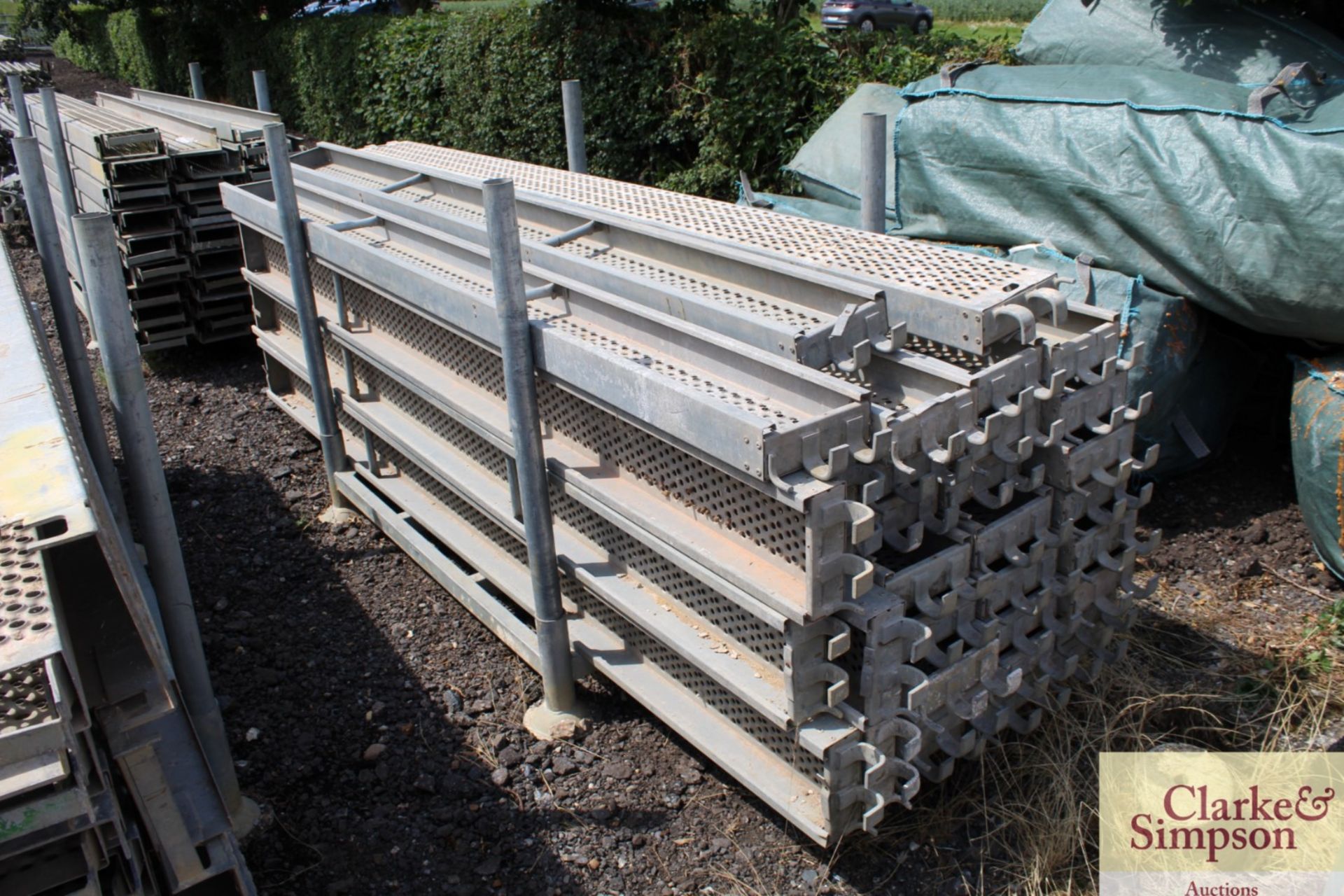 Stillage of Haki Scaffolding Aluminium Planks. Mainly 3050. - Image 2 of 6