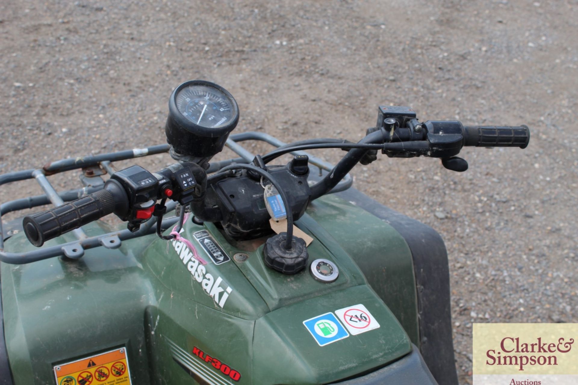 **CATALOGUE CHANGE** Kawasaki KLF 300B 2WD quad bike. 1,111 miles. 2005. Owned from new. Has - Image 11 of 17