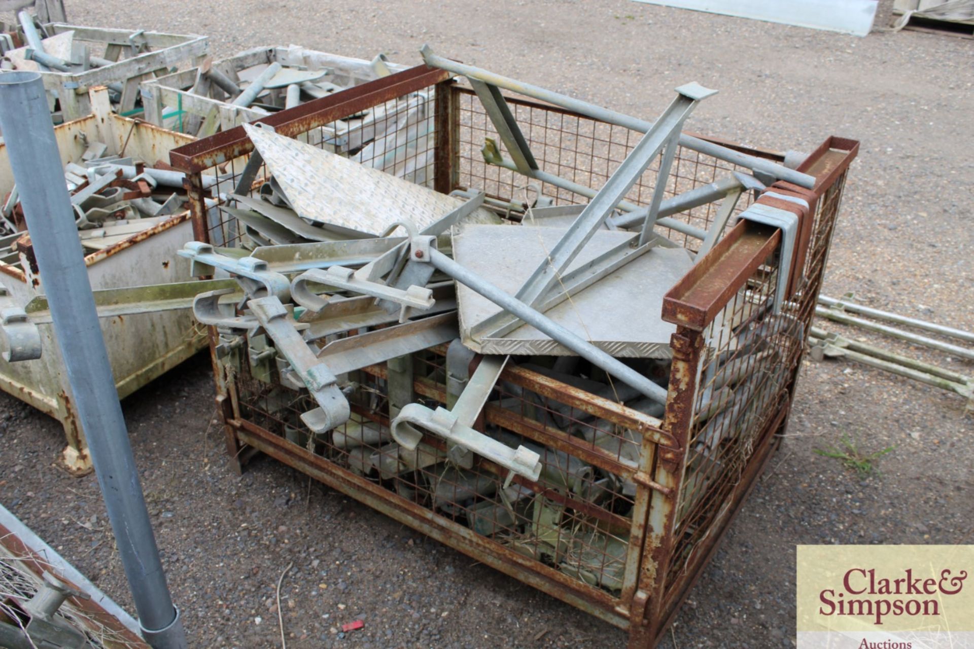 Stillage of large quantity of Haki Scaffolding componants. To include Corner Brackets, Hanging - Image 4 of 4