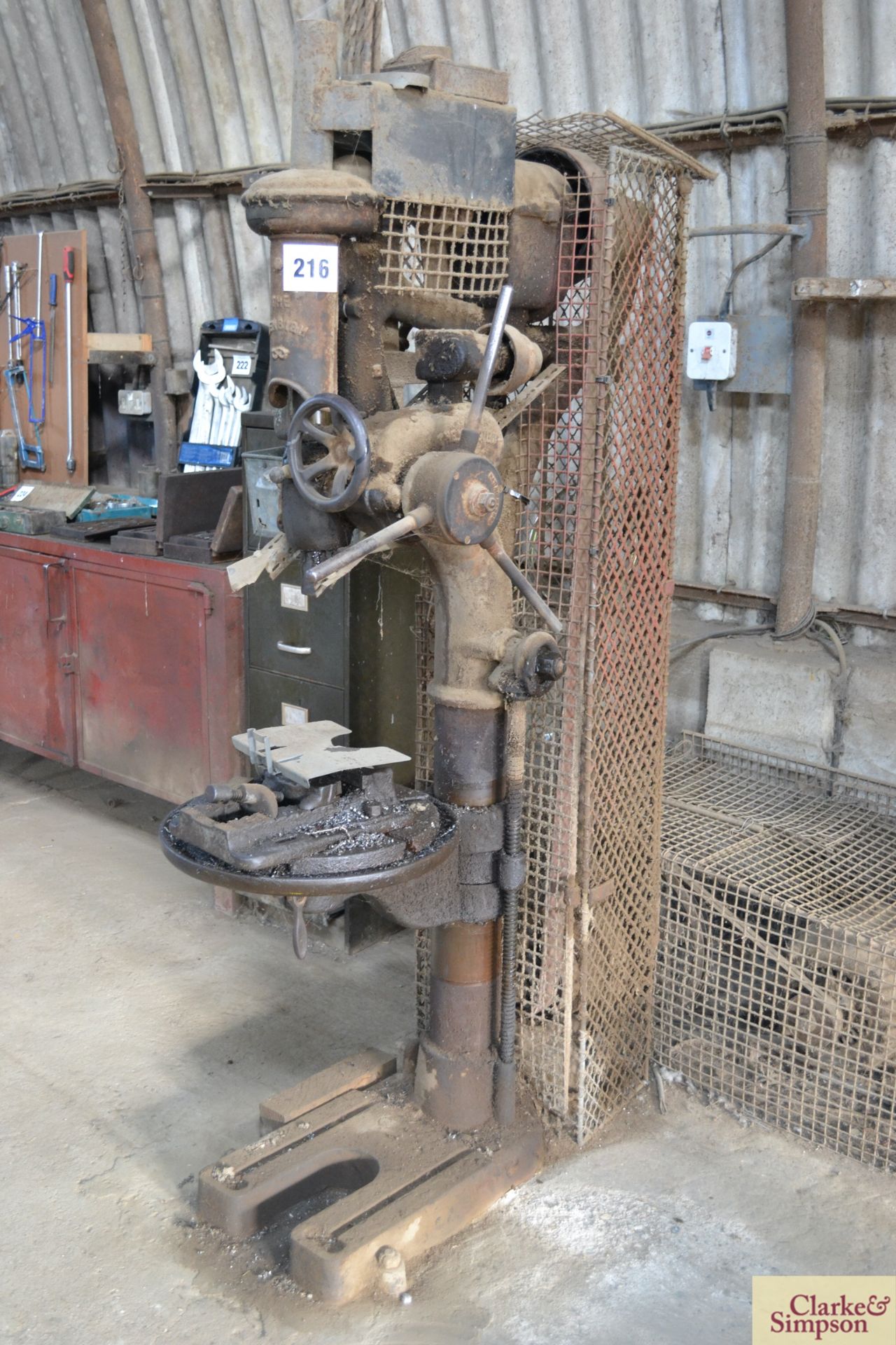 Denbigh pillar drill. To be sold in situ and removed at purchaser's expense.