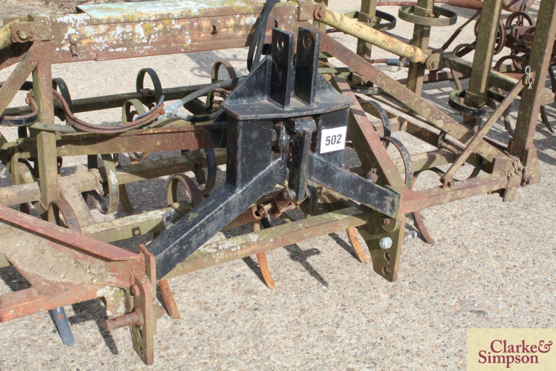 Cooper 6.5m hydraulic folding spring tine cultivator. - Image 5 of 14