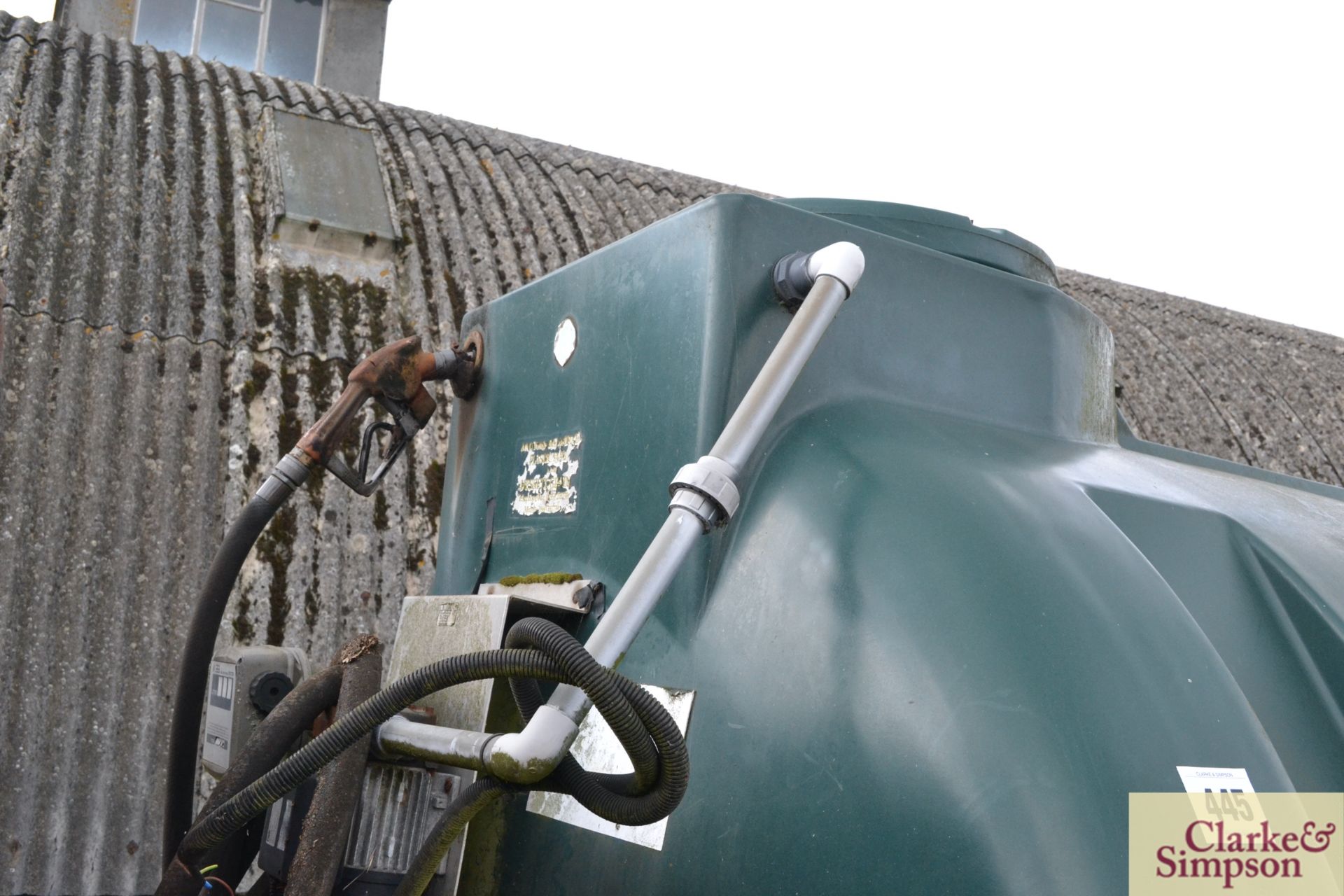 c.5000L bunded fuel station with 240v delivery pump and meter. Only used for white. - Image 6 of 6