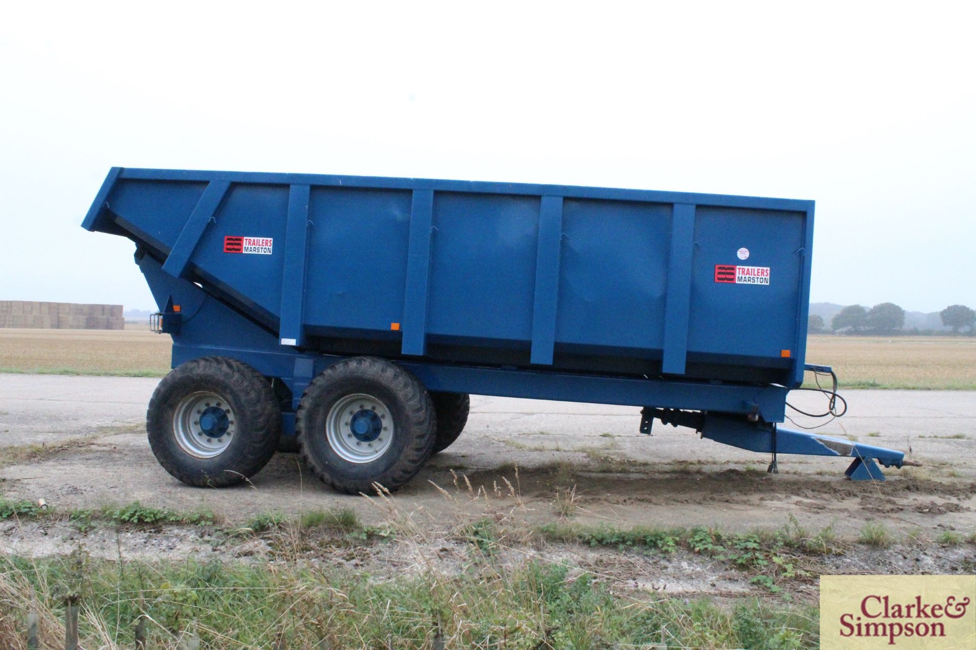 AS Marston ACE14D 14T twin axle dump trailer. 03/2011. Serial number 217341. With oil brakes, - Image 4 of 26