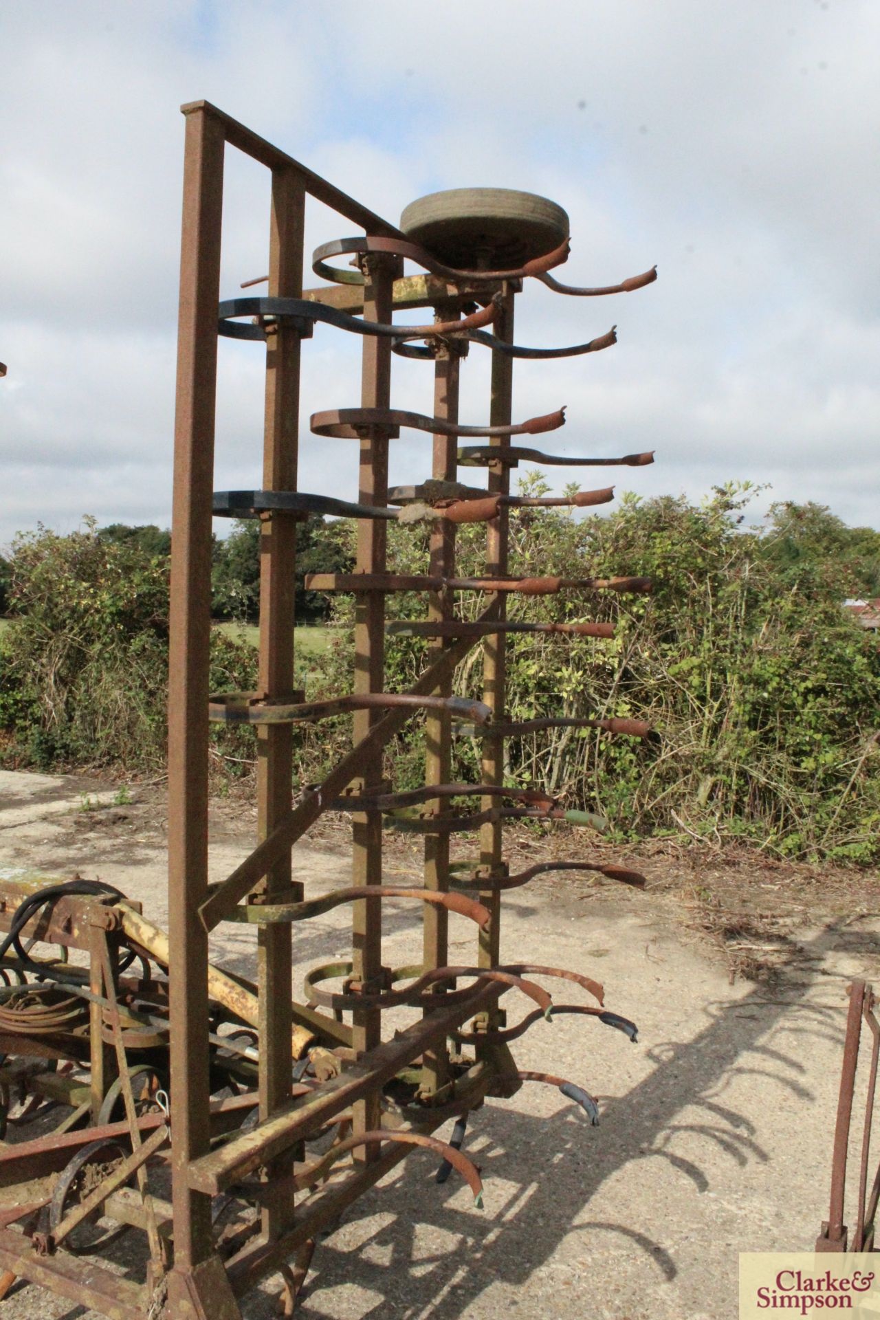 Cooper 6.5m hydraulic folding spring tine cultivator. - Image 8 of 14