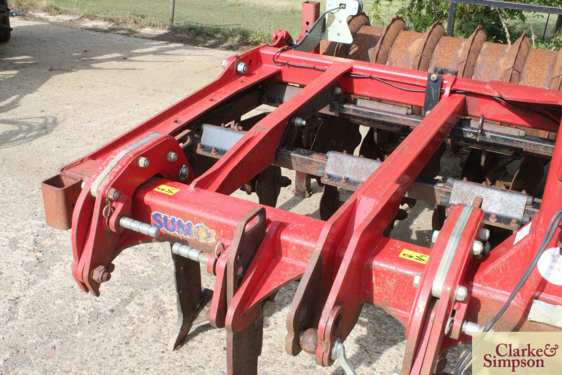 Sumo Trio 3 3m mounted cultivator 2012. Serial number 11626. With six Metcalfe low disturbance legs, - Image 6 of 21