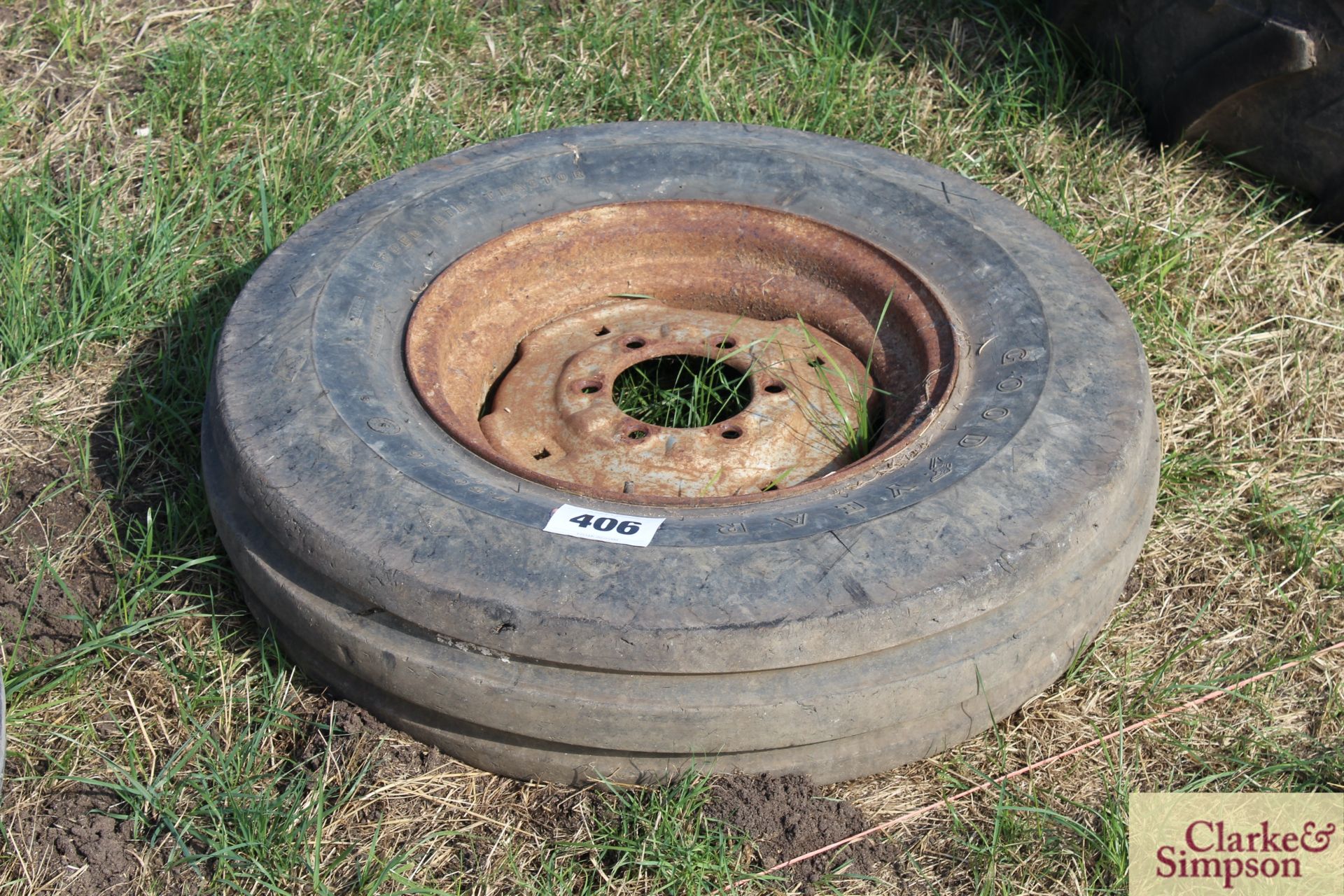 7.50-16 Ferguson front wheel and tyre.