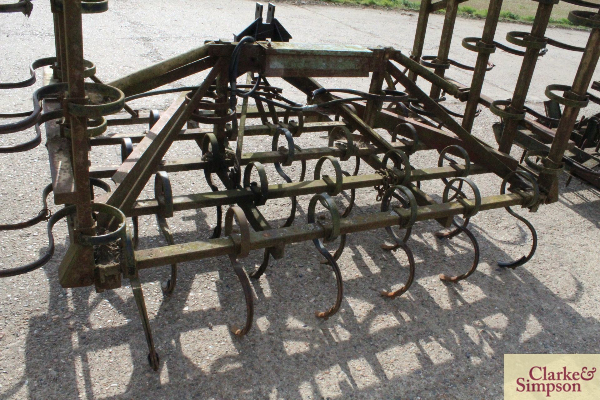 Cooper 6.5m hydraulic folding spring tine cultivator. - Image 9 of 14