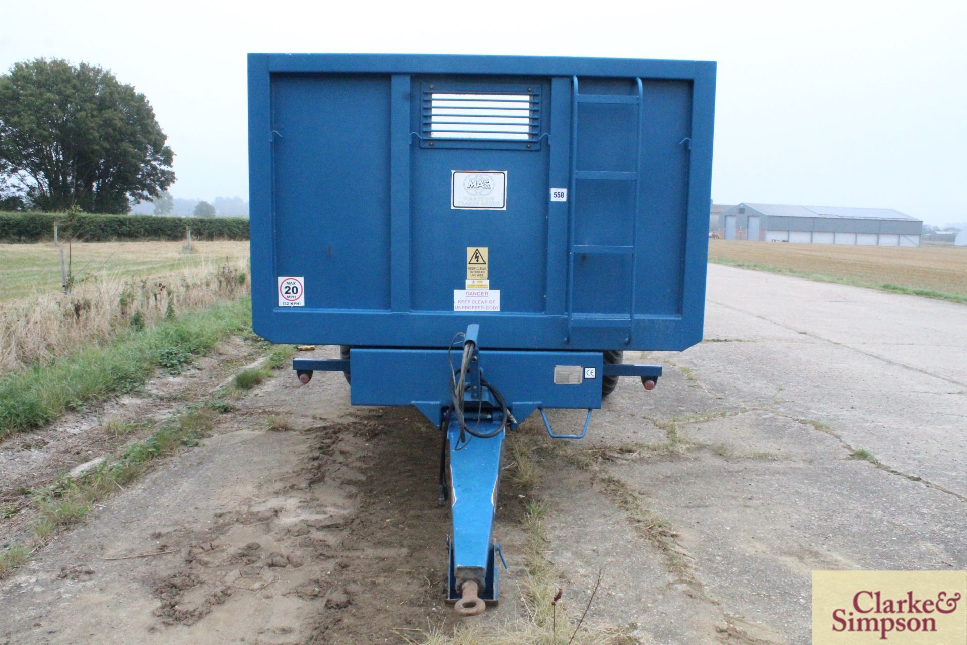 AS Marston ACE14D 14T twin axle dump trailer. 03/2011. Serial number 217341. With oil brakes, - Image 2 of 26