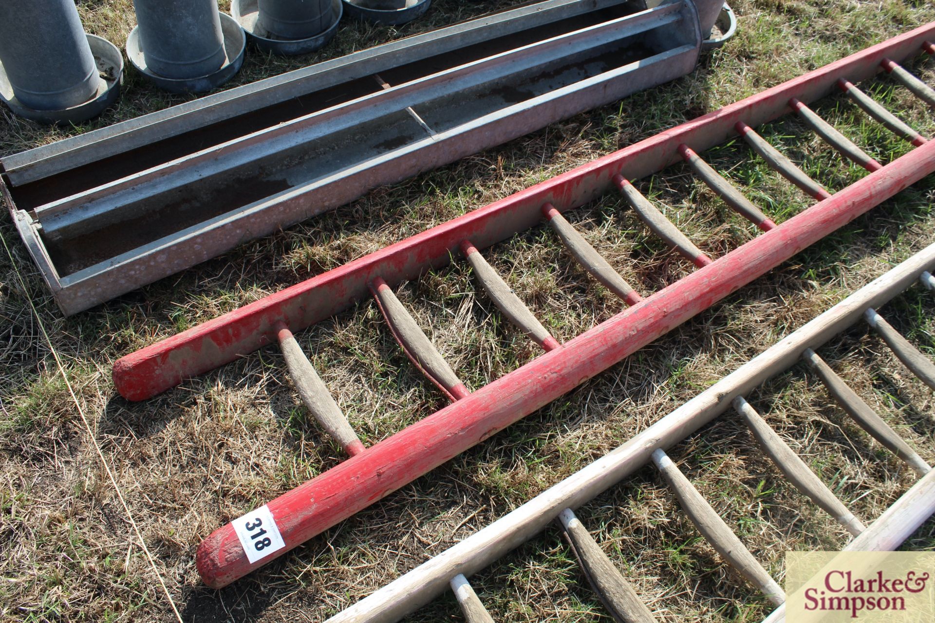 Large wooden thatchers ladder. - Image 2 of 5