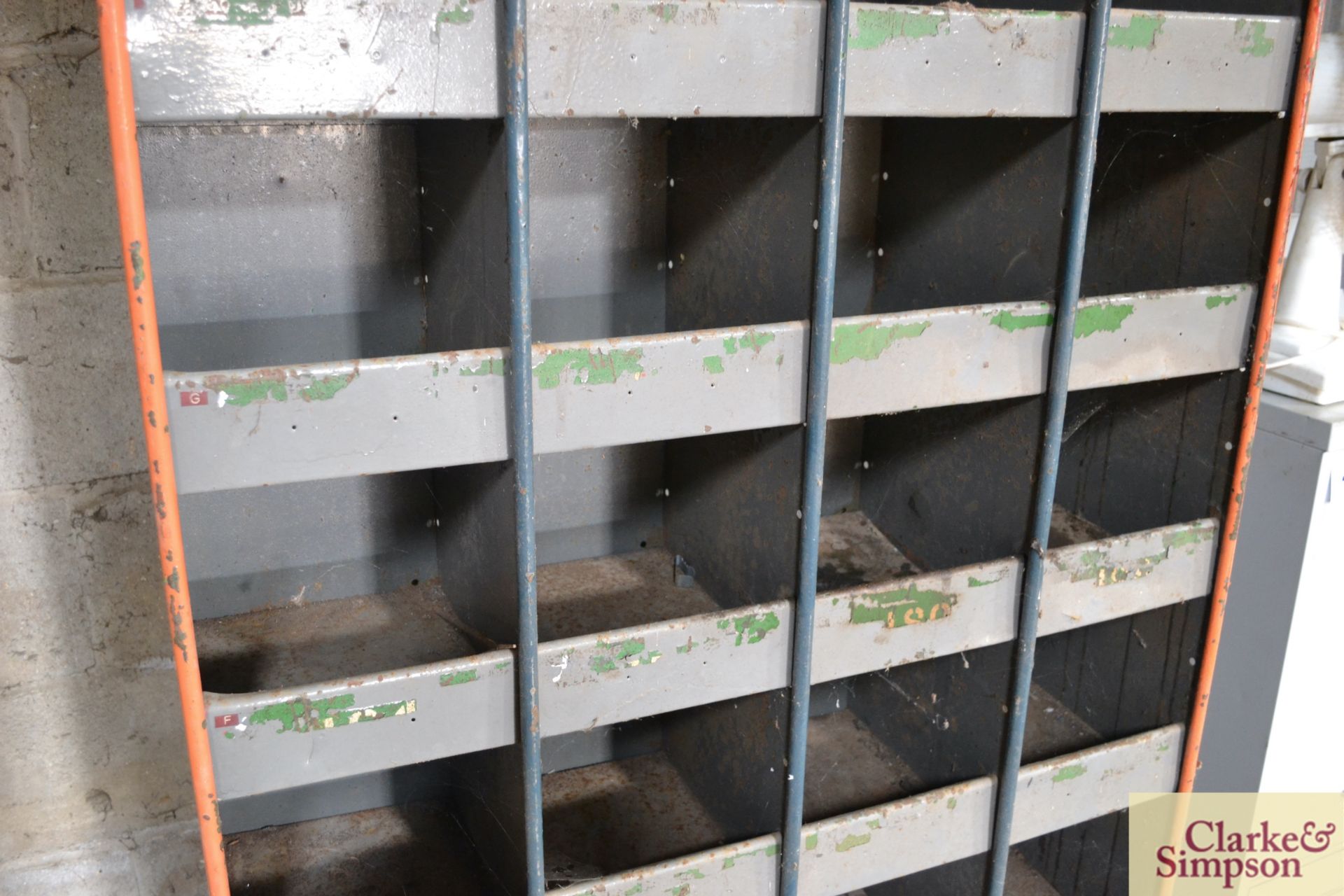 Metal parts storage rack. - Image 2 of 2