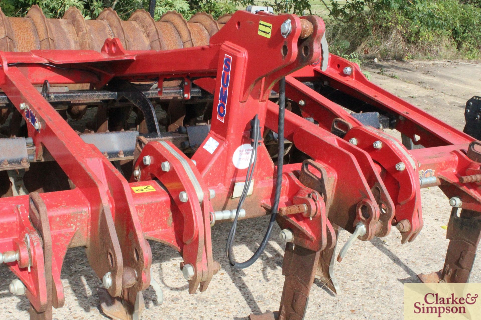 Sumo Trio 3 3m mounted cultivator 2012. Serial number 11626. With six Metcalfe low disturbance legs, - Image 5 of 21