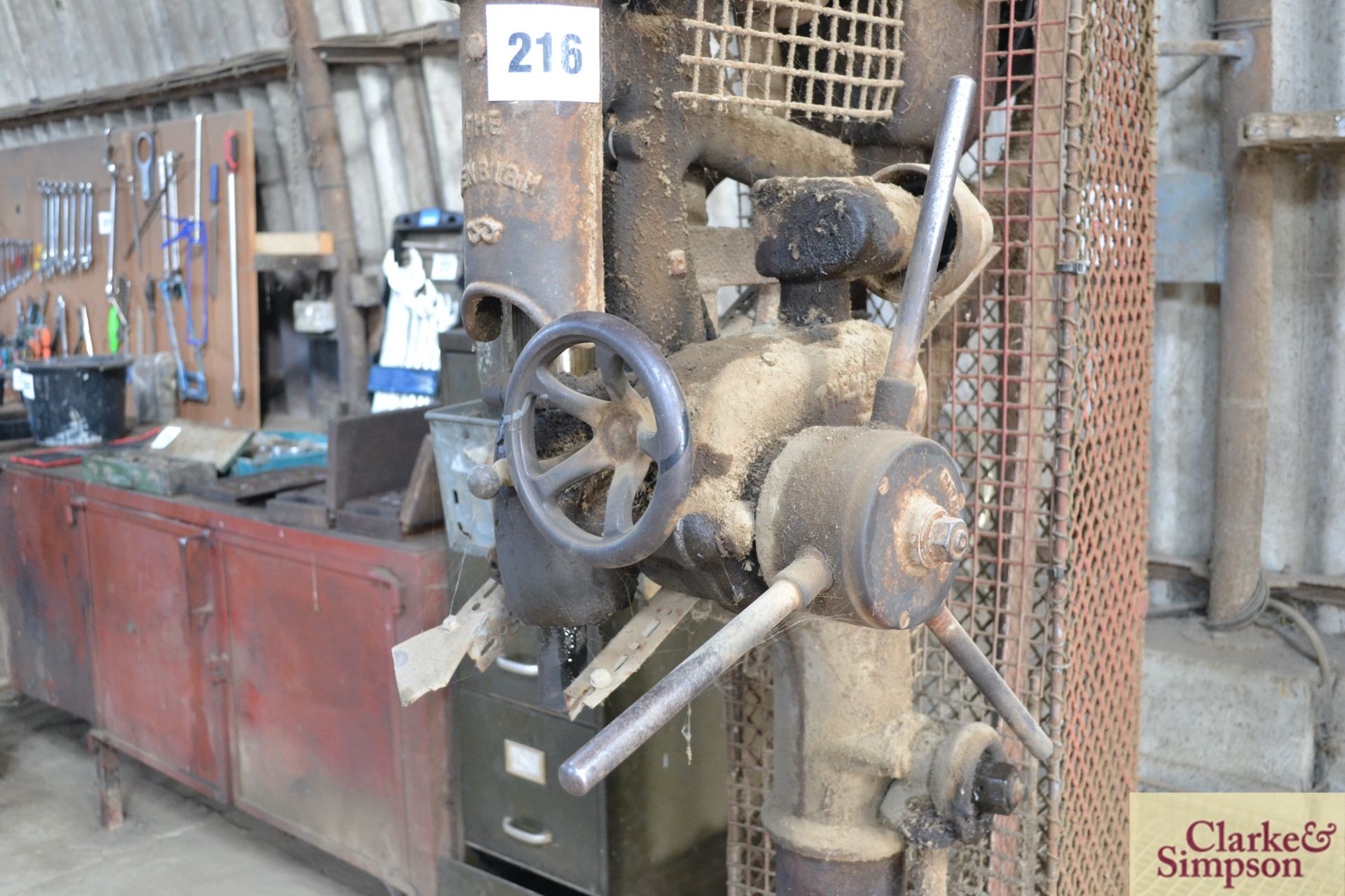 Denbigh pillar drill. To be sold in situ and removed at purchaser's expense. - Image 3 of 7