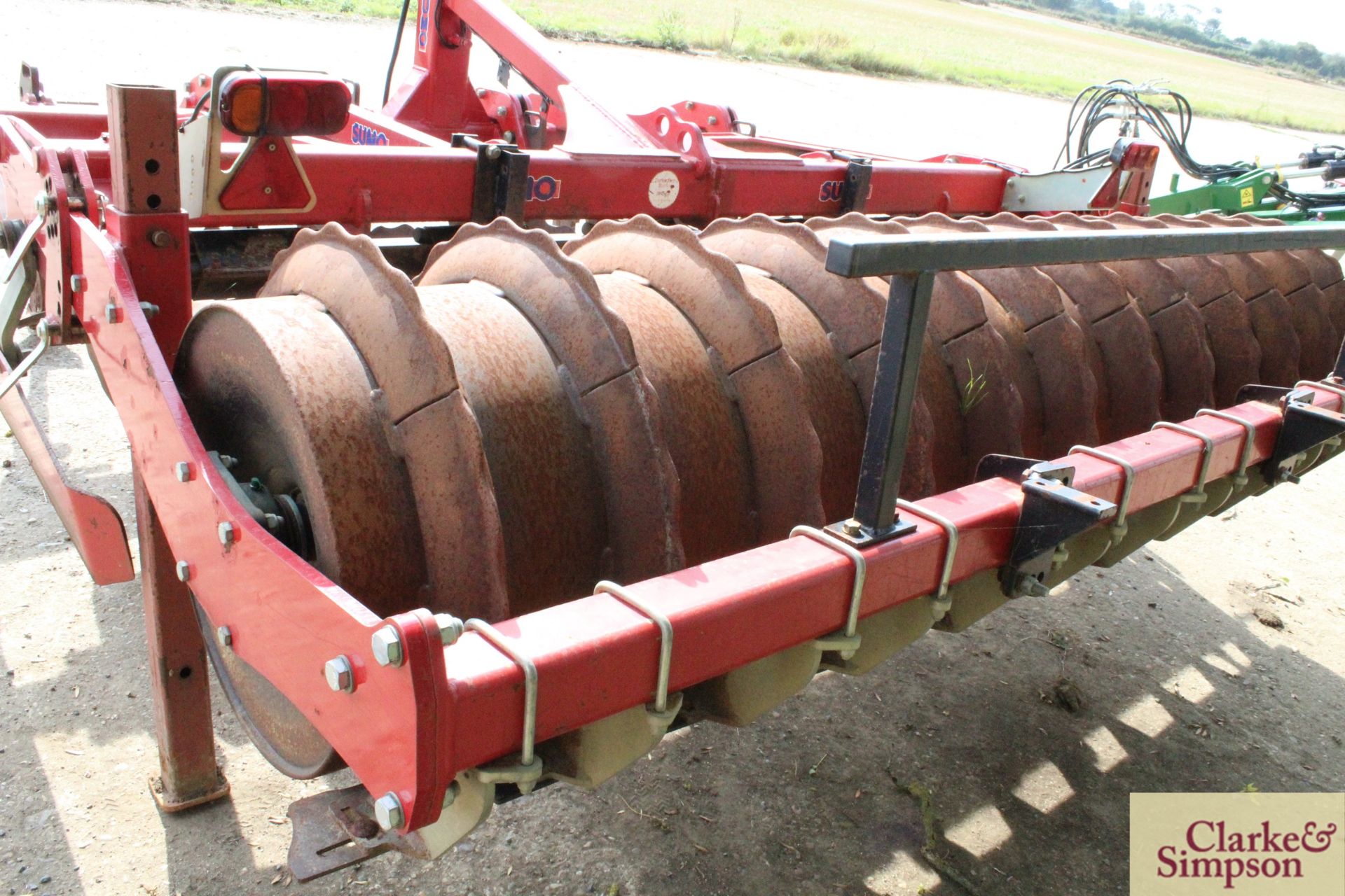 Sumo Trio 3 3m mounted cultivator 2012. Serial number 11626. With six Metcalfe low disturbance legs, - Image 13 of 21