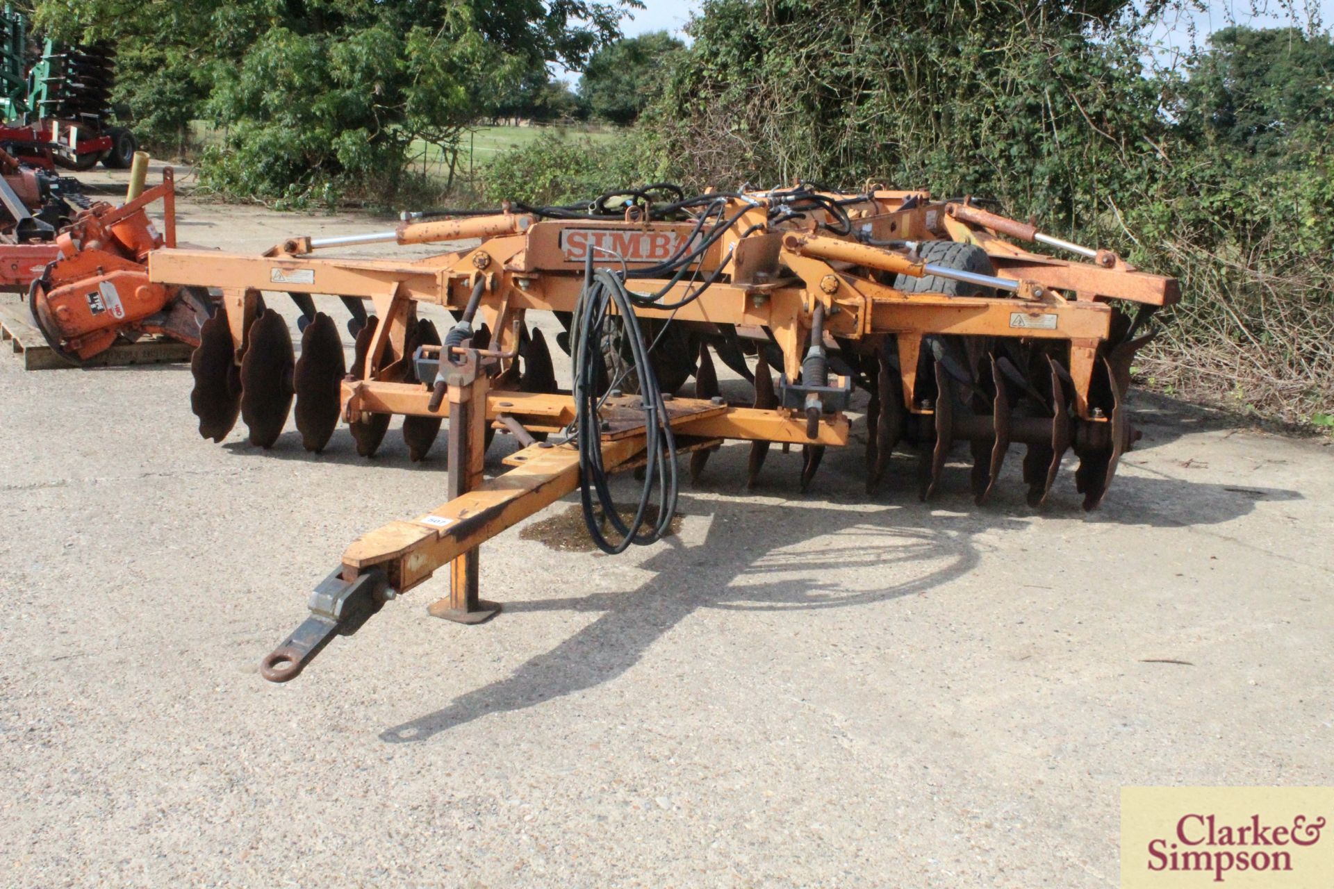 Simba 23C 4m hydraulic folding trailed discs. Model ODH/23C/32/FW. Serial number 78389027. With - Image 2 of 24