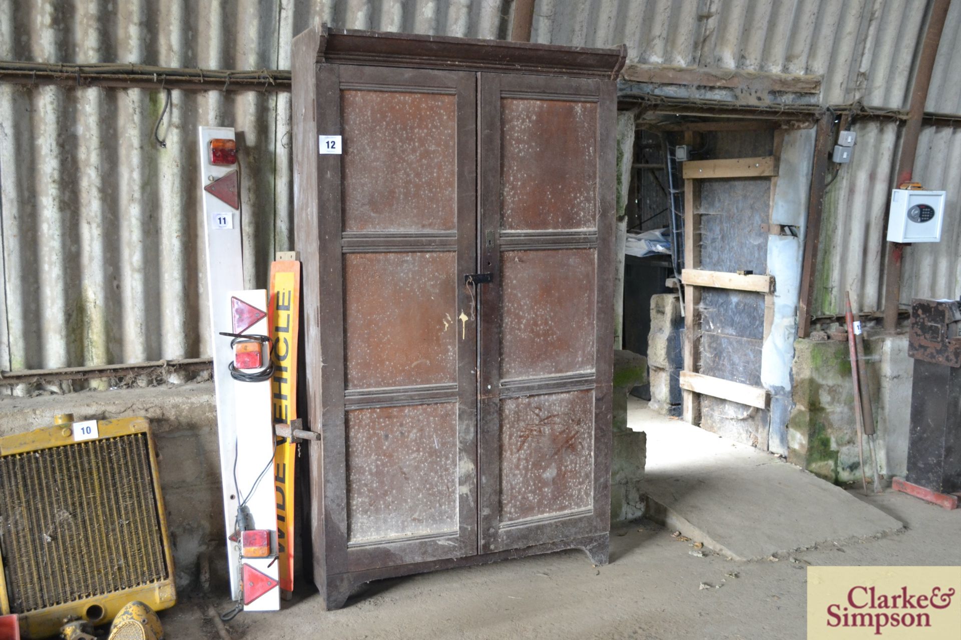 Wooden storage unit.