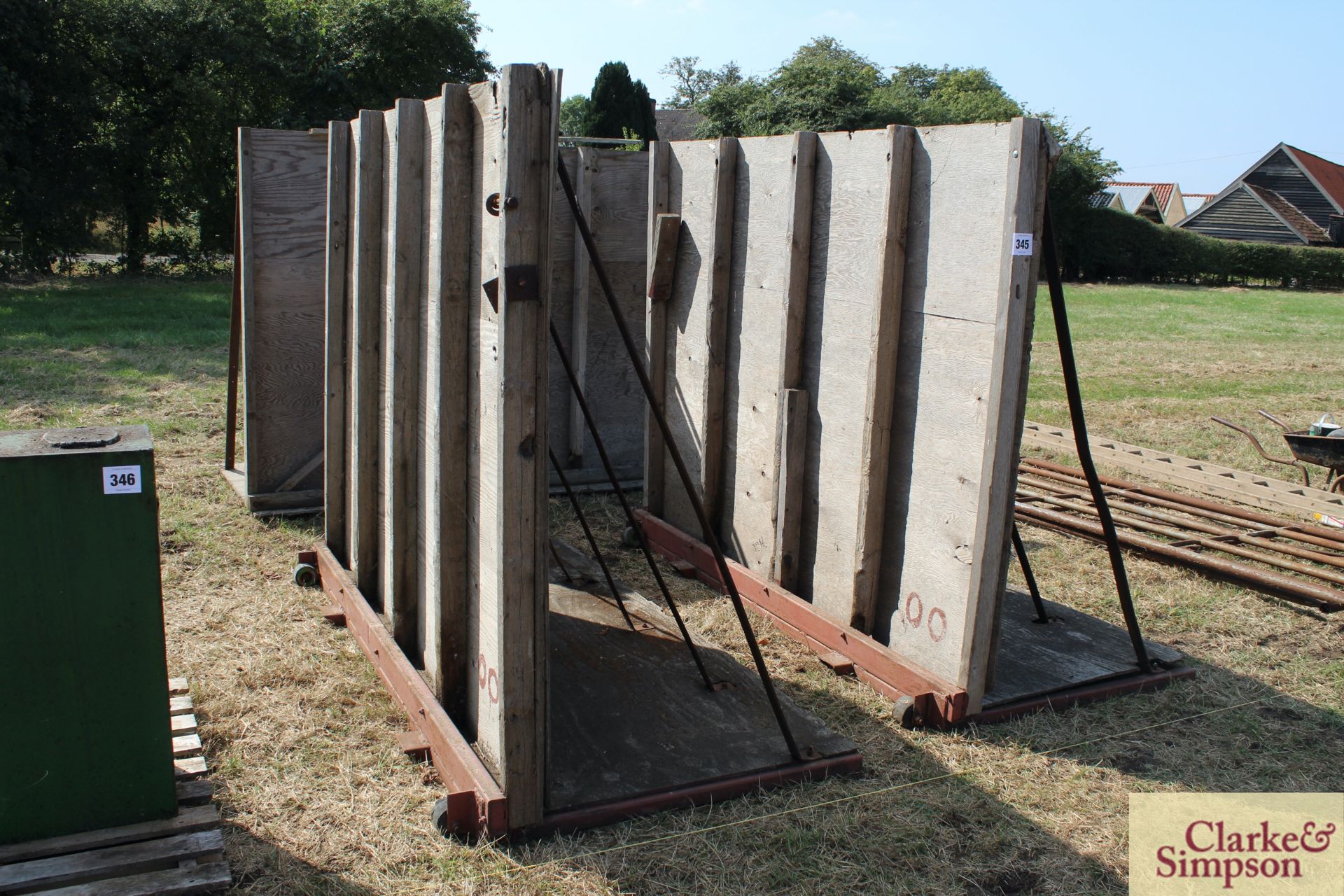 4x wooden grain walling sections. - Image 4 of 4