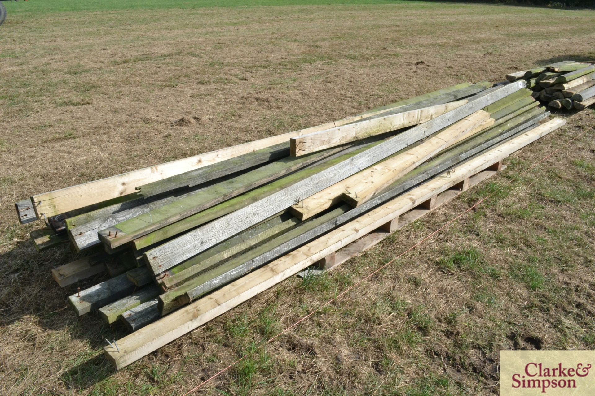Quantity of reclaimed fencing rails. - Image 2 of 4