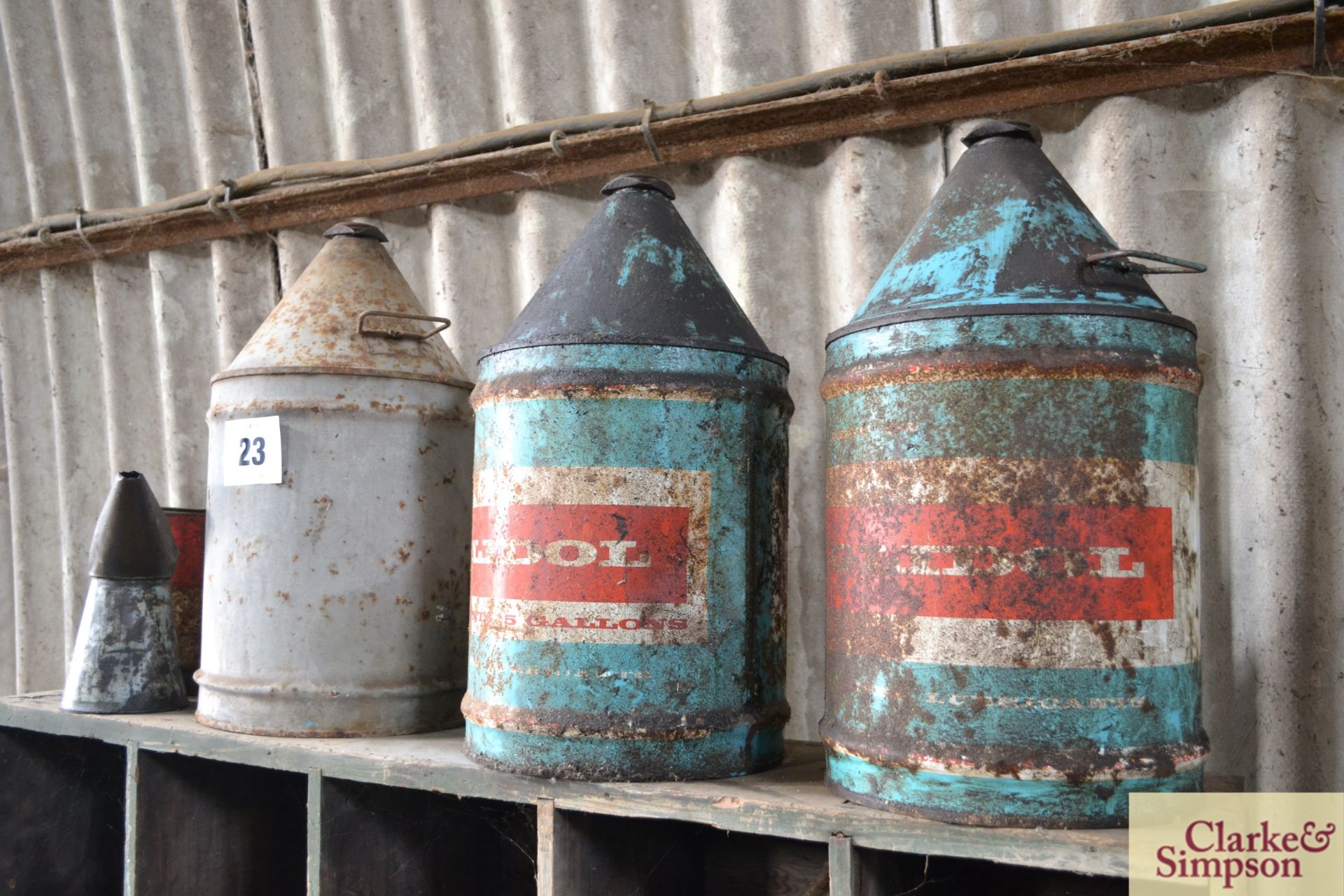 3x oil cans to include Glidol, oil jug etc. - Image 2 of 2