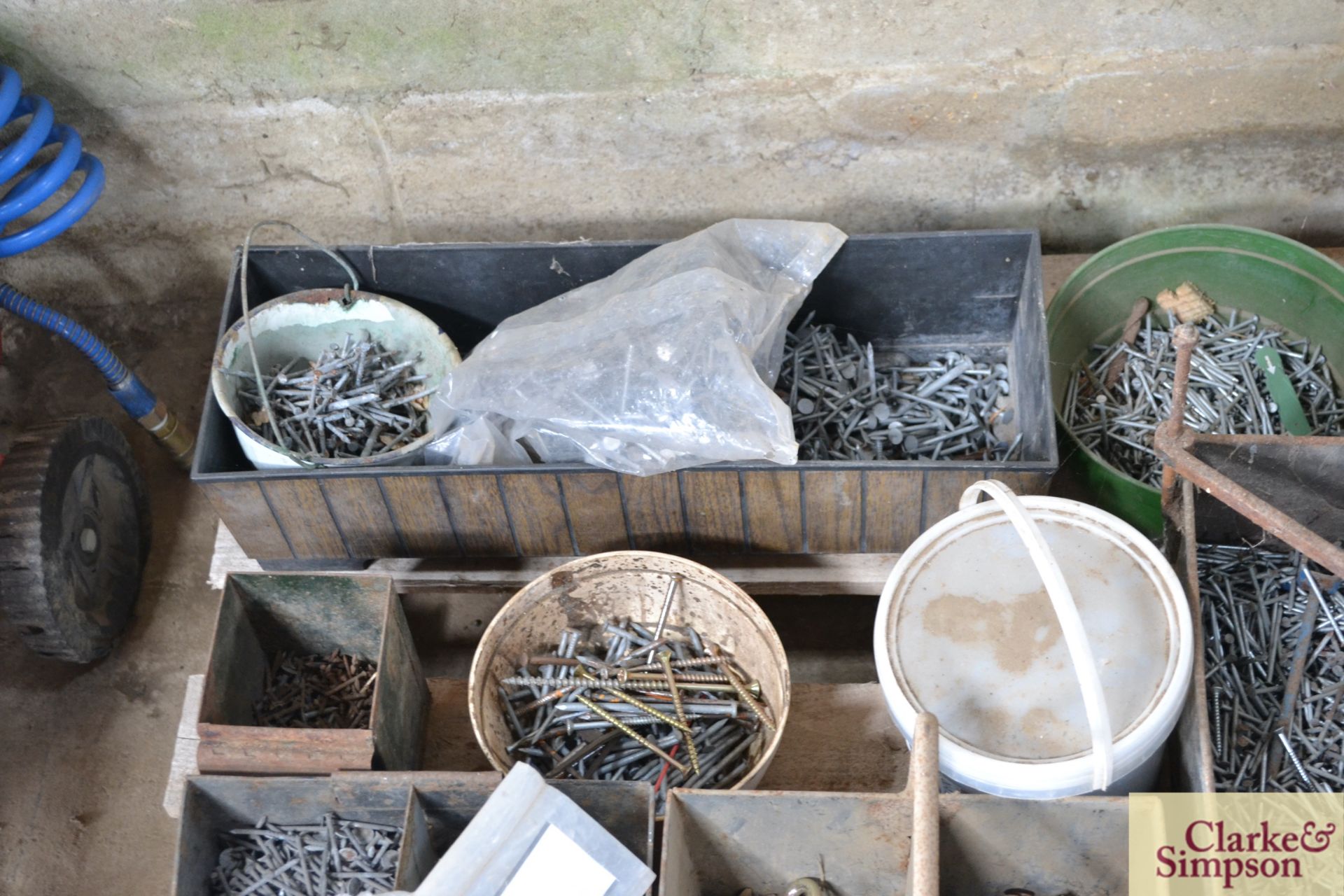 Pallet of various nails and fasteners. - Image 3 of 5