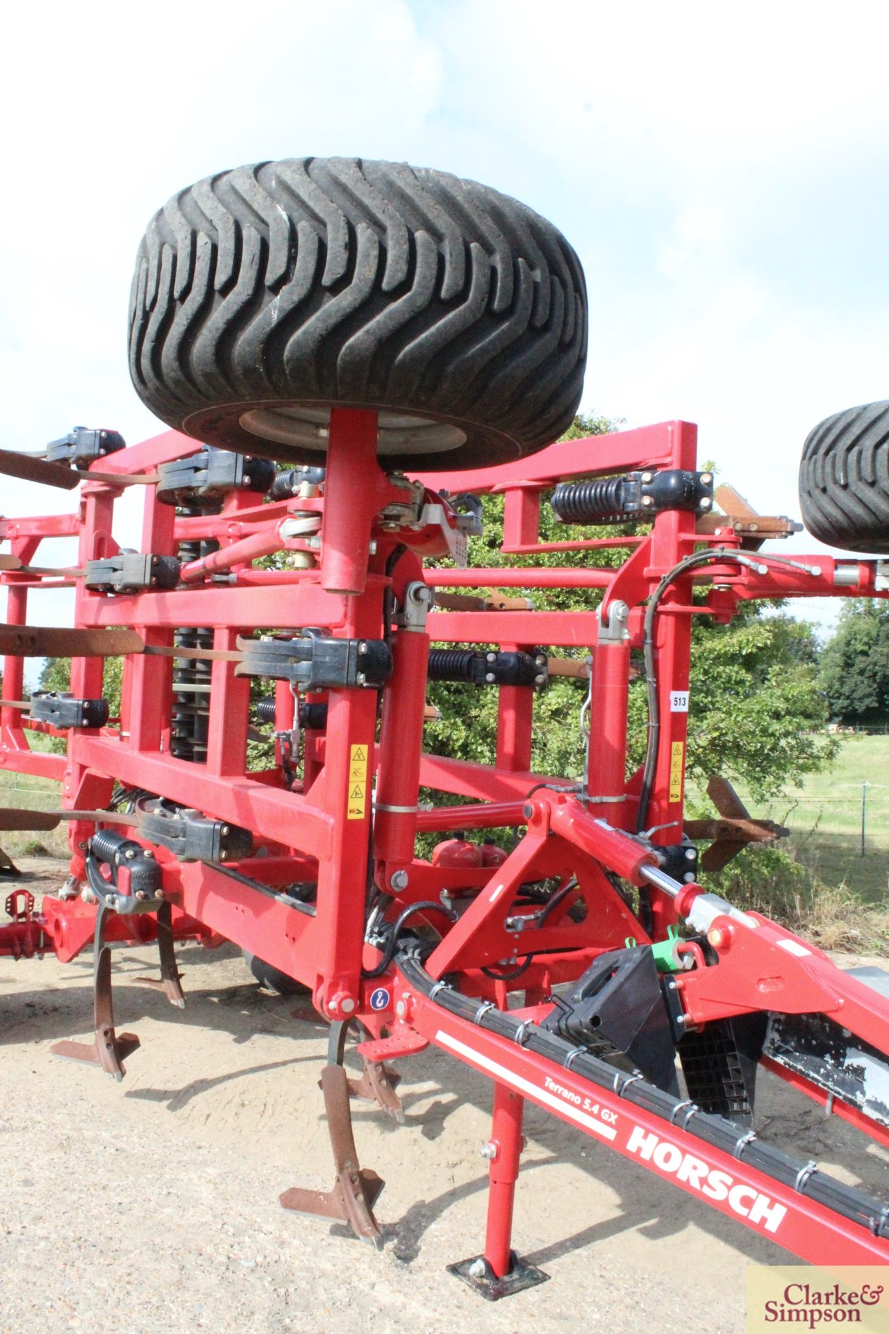 Horsch Terrano 5.4GX 5.4m hydraulic folding trailed cultivator. 2018. Serial number 34981289. With - Image 12 of 43