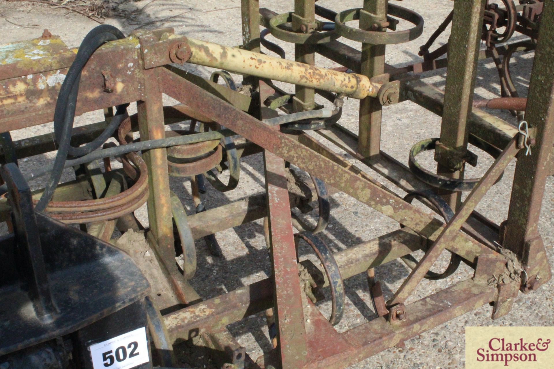 Cooper 6.5m hydraulic folding spring tine cultivator. - Image 7 of 14