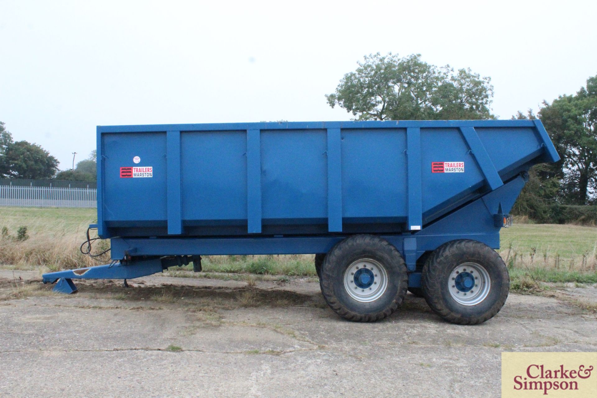 AS Marston ACE14D 14T twin axle dump trailer. 03/2011. Serial number 217341. With oil brakes, - Image 8 of 26