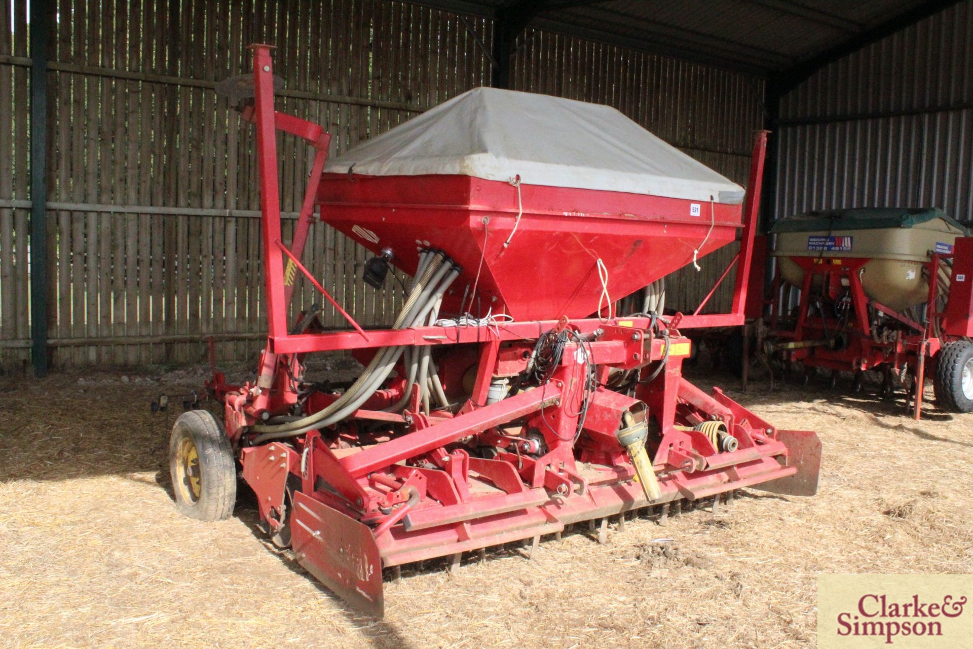 Lely/ Tulip Rotarra 3m power harrow. Serial number/ year to follow. With packer. Piggy backed with