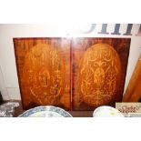 A pair of 19th Century marquetry panels depicting