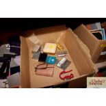 A box containing various lighters, Record Deluxe w