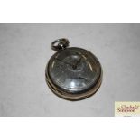A silver fusee pocket watch 1846